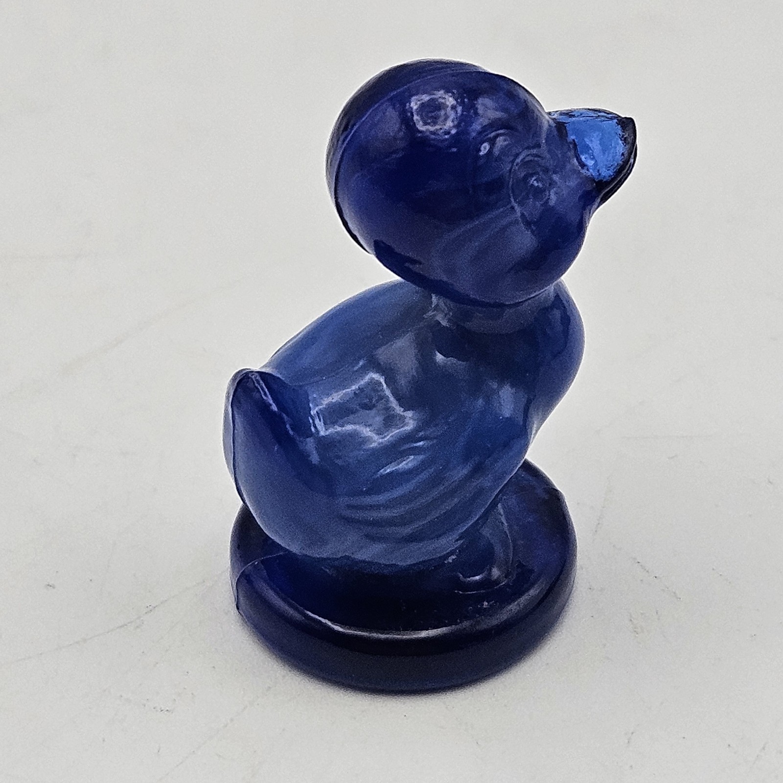 Boyds Glass ~ Debbie Duck Duckling ~ Cobalt Blue Slag
