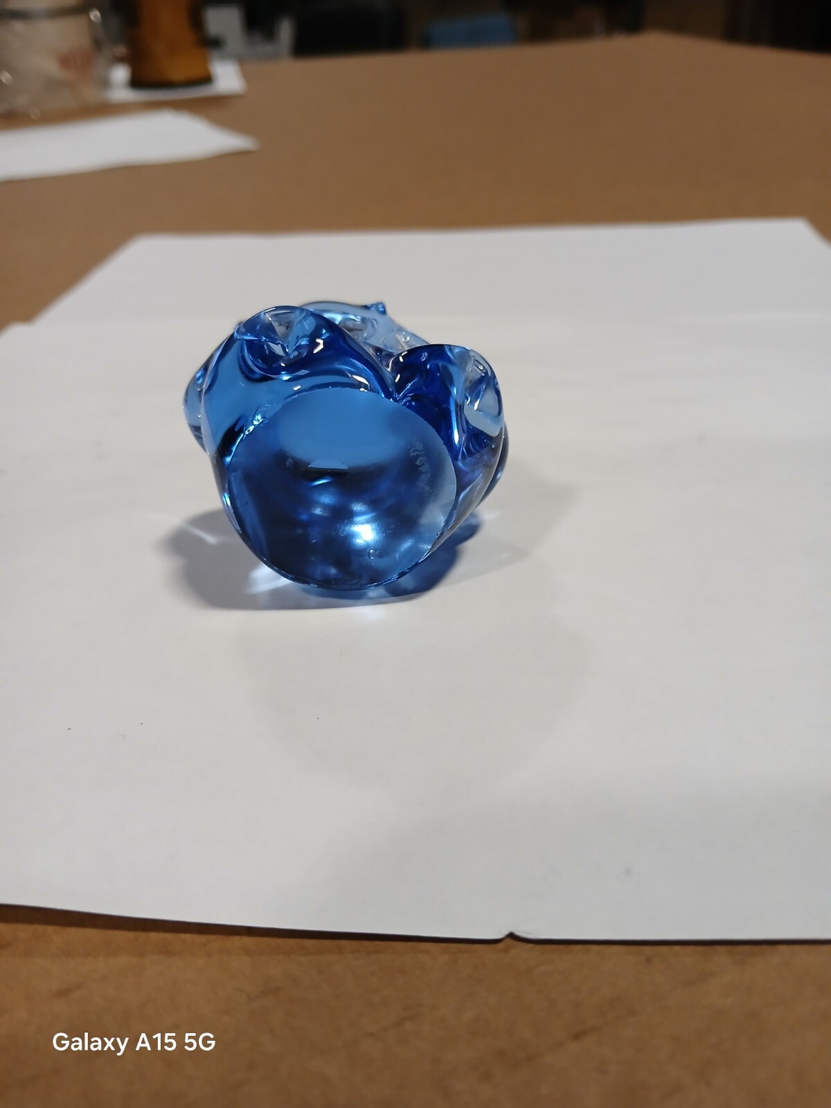 Vintage 3in. U.S. Commemorative Fine Art Gallery Blue Glass Koala Paperweight