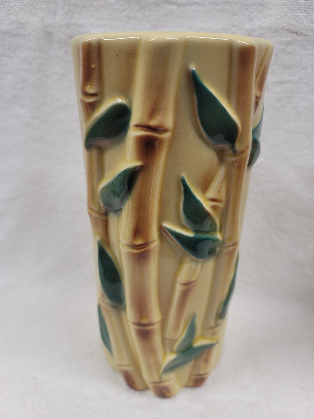 4 1/2″ & 8″ OVAL & TALL BAMBOO PLANTERS/VASES BY ROYAL COPLEY, ROYAL WINDSOR
