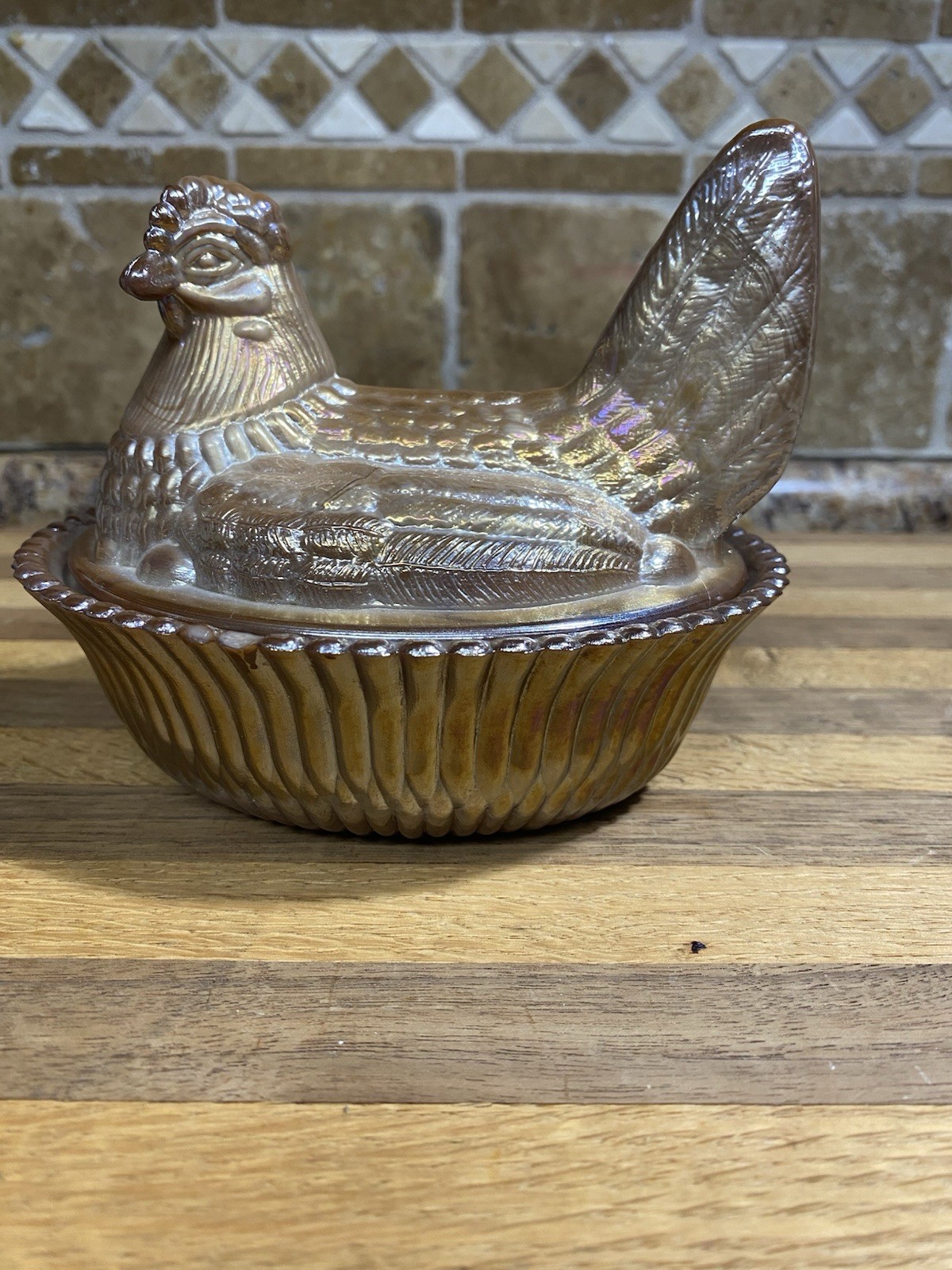 Signed by Bernard F. Boyd Chocolate Carnival Hen On A Nest
