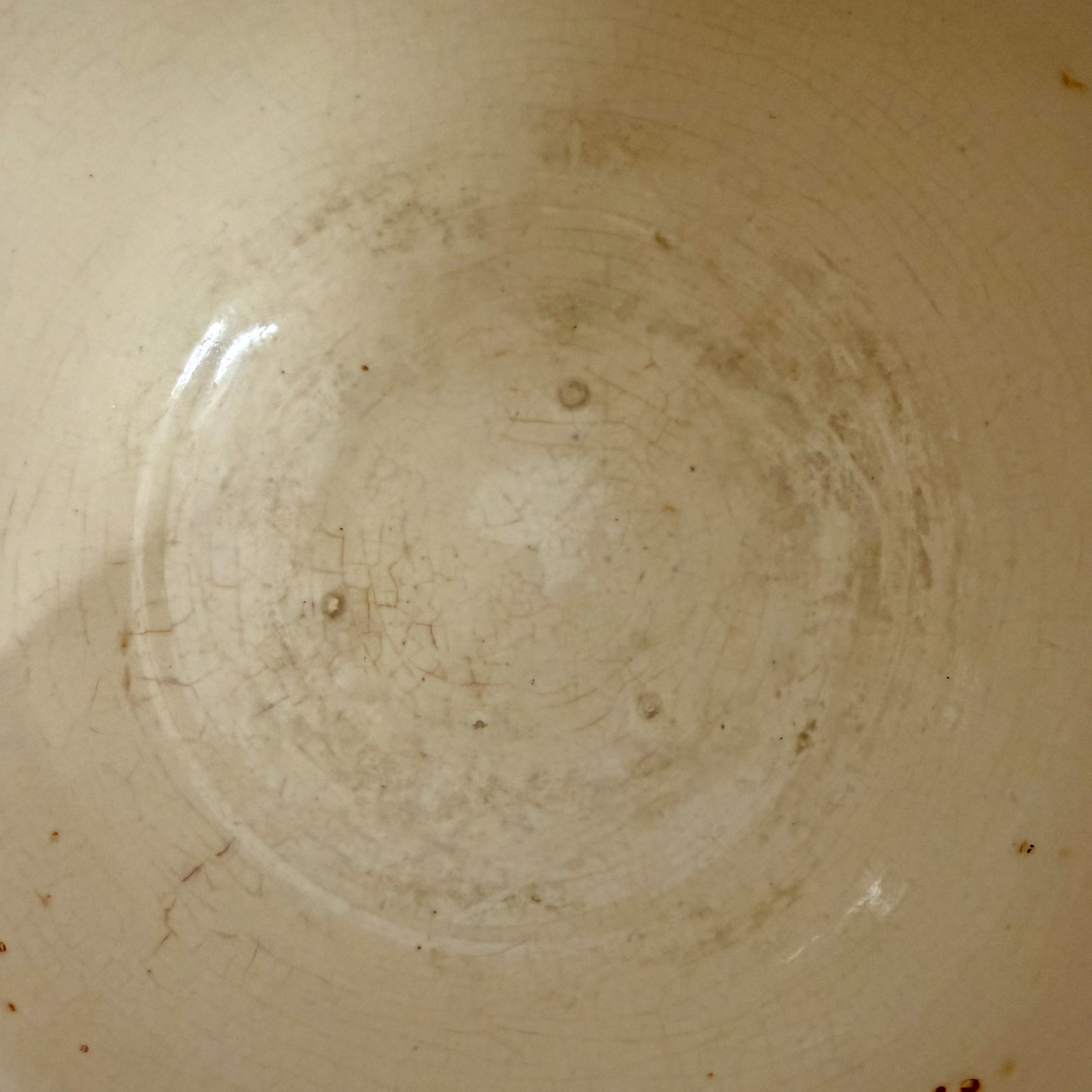 Vintage Nelson McCoy Basketweave Hanging Planter Ivory Pottery Bowl 5in 1930s
