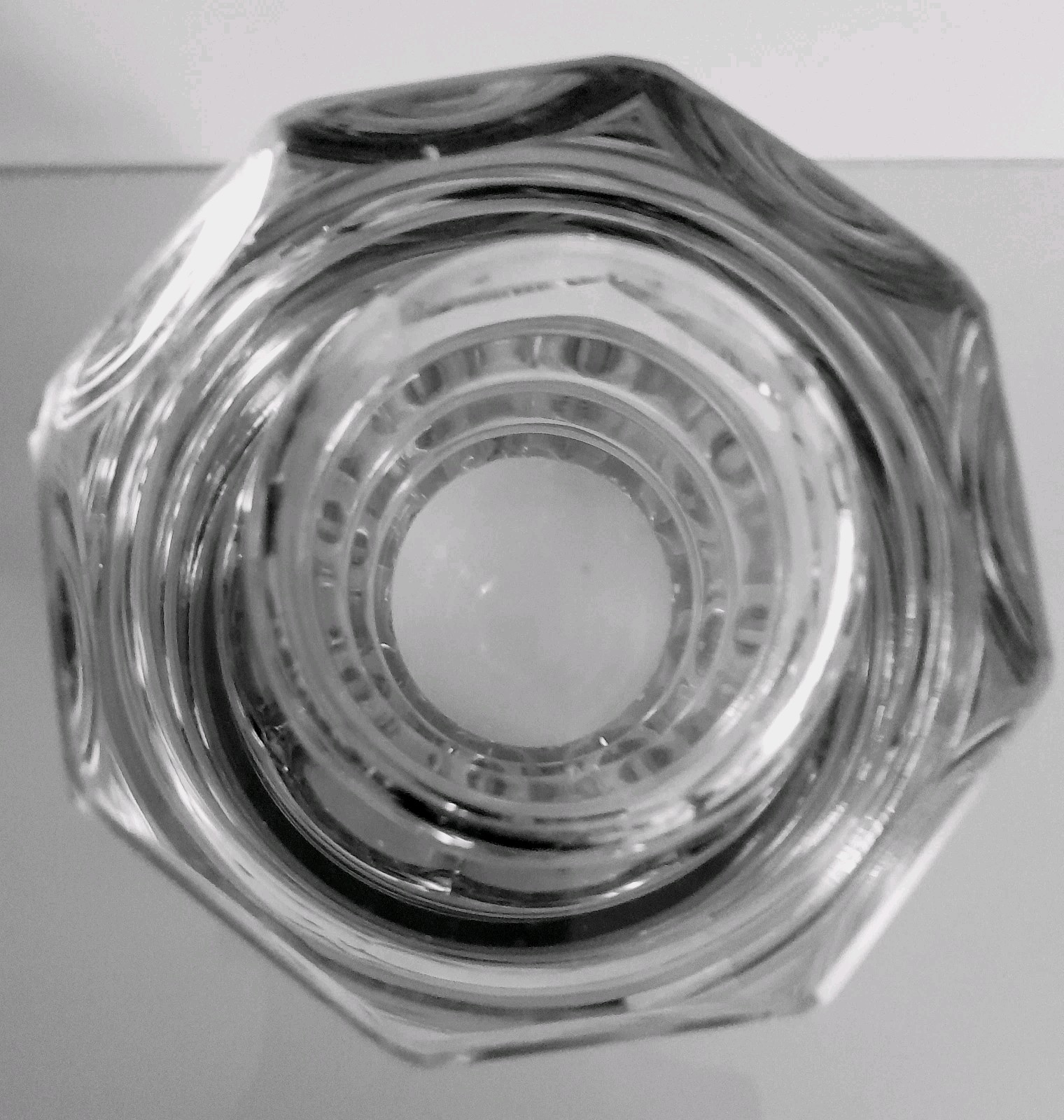 LARGE, Art Deco Cut Glass ,Multi Sided Czech Moser Vase. NOT MARKED