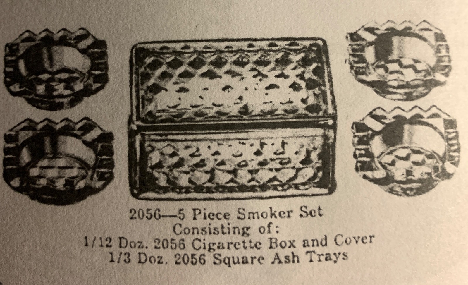 Set of (4) “Fostoria American FA2056 3-inch square ashtrays~ ashtrays only