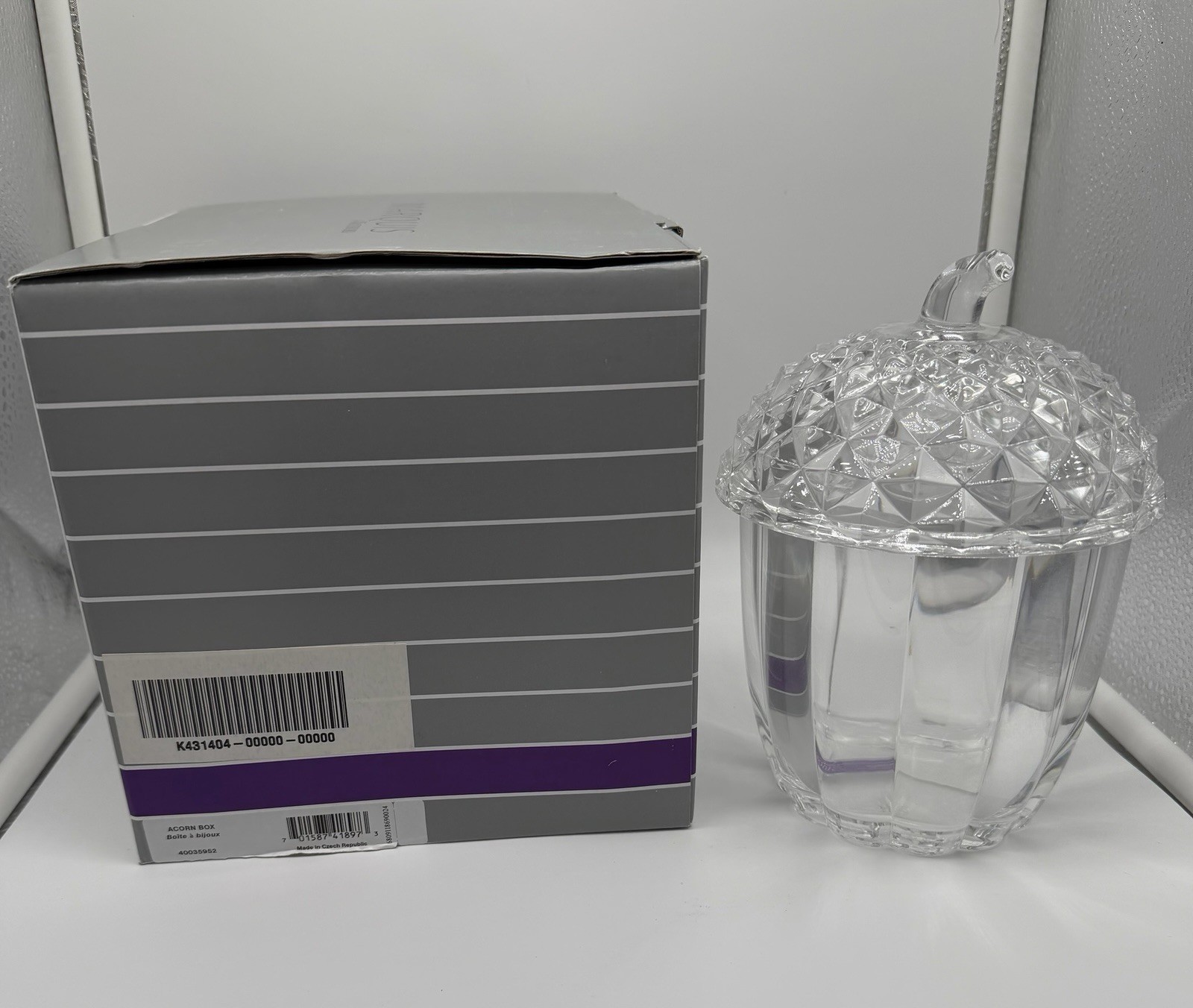 Marquis Waterford Acorn Box Crystal #40035952 Fall Autumn Decor NIB