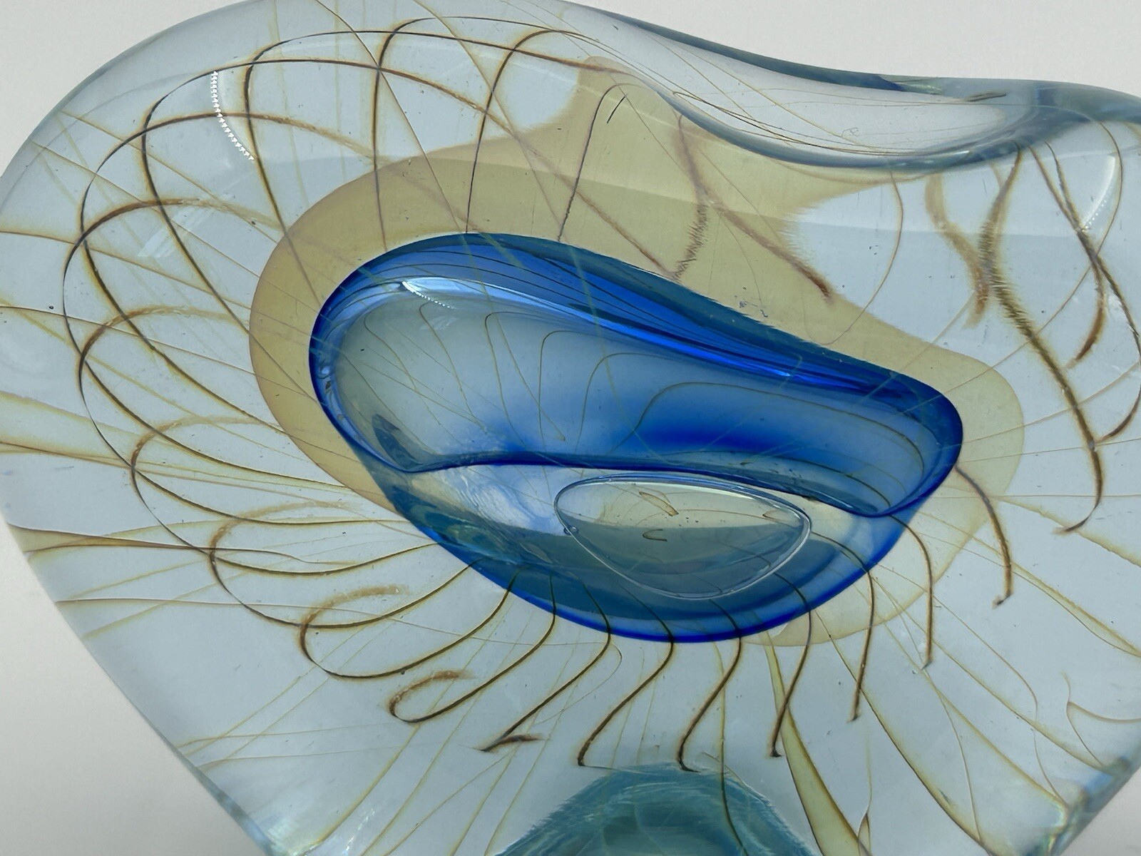 Vintage Dabanian Karnig Studio Art Glass Paperweight 1993 – Controlled Bubble