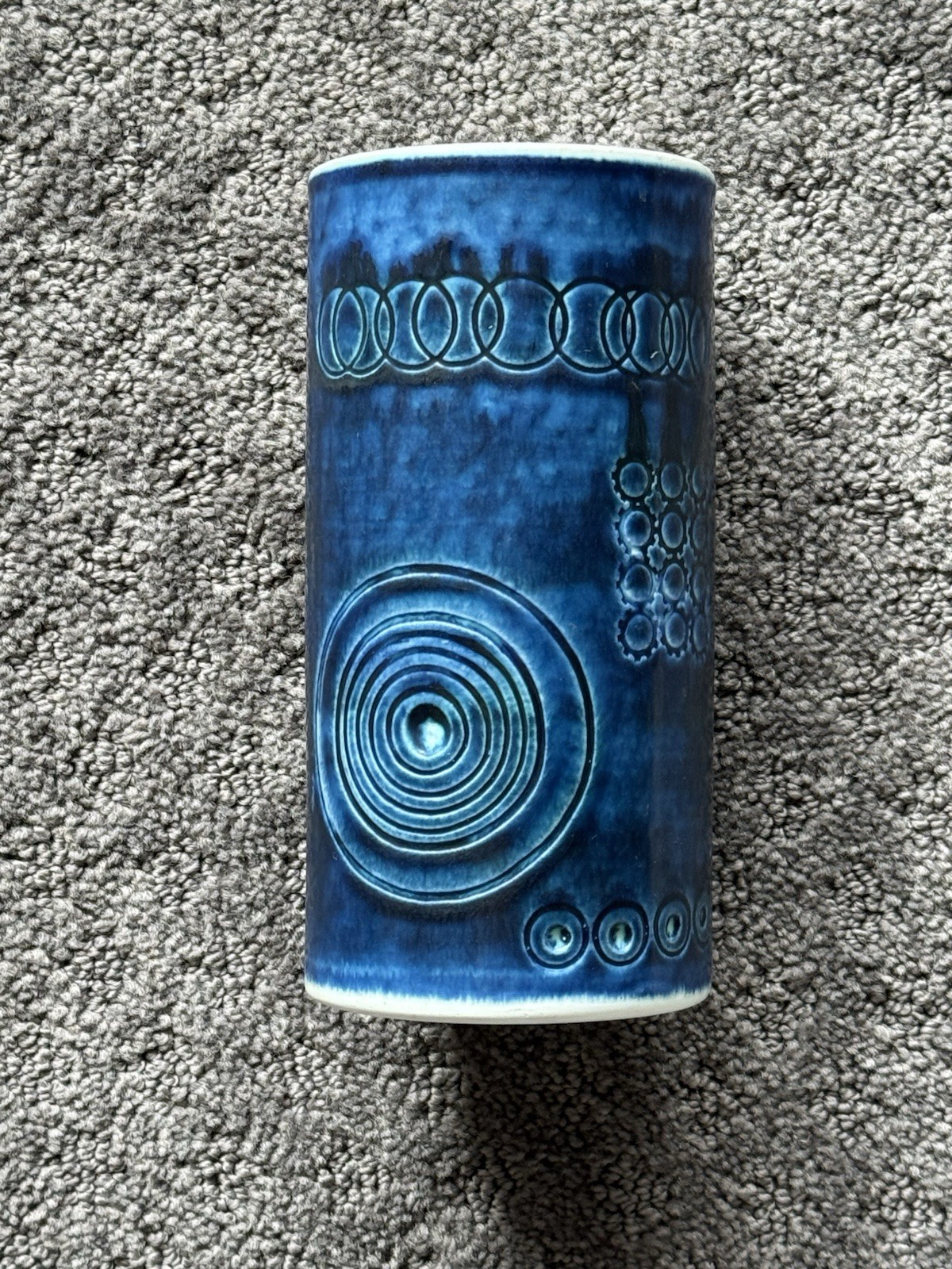 Vintage Olle Alberius Rörstrand Vase MCM Scandinavian Ceramic Art Retro Decor