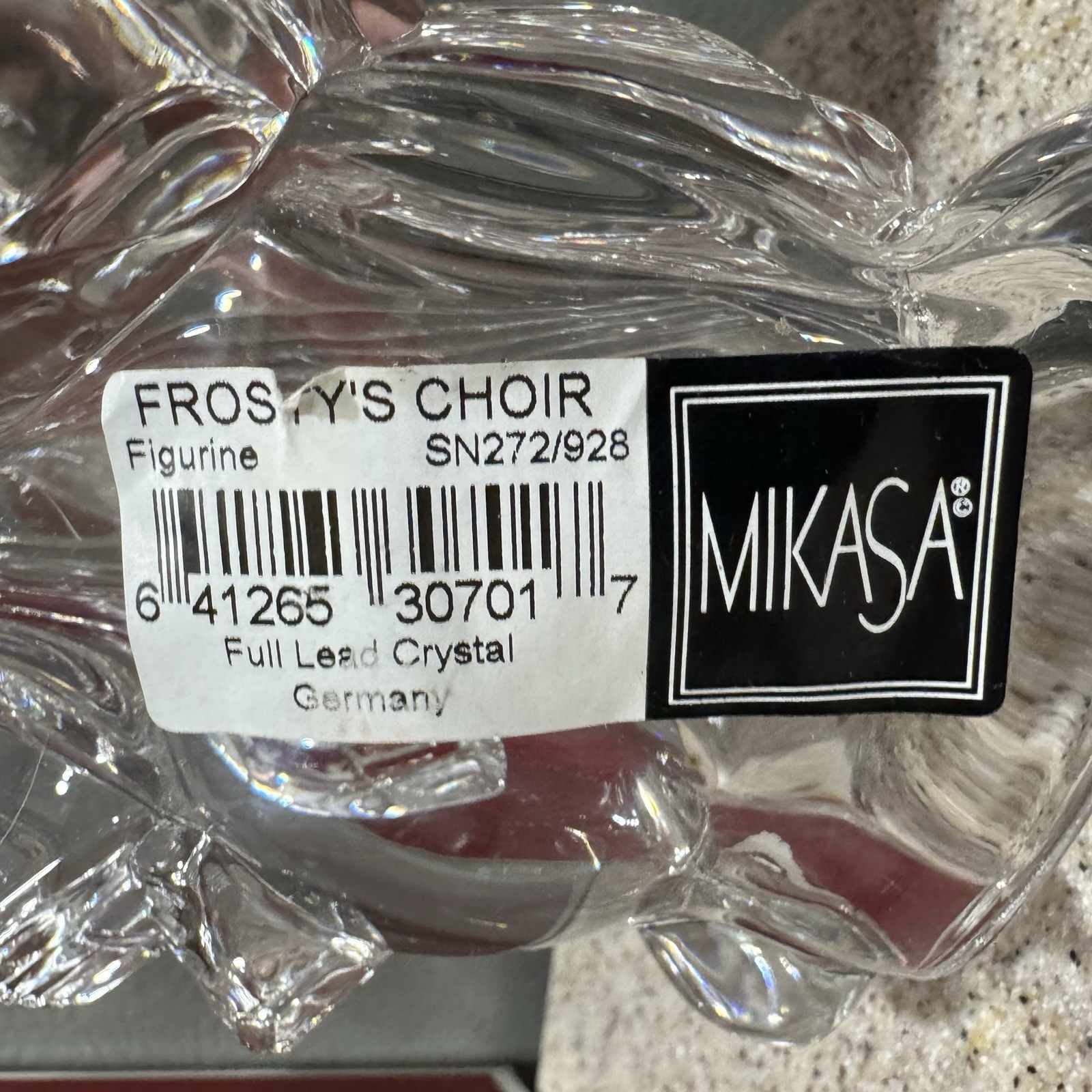 Mikasa Frosty’s Choir SNOWMAN Cello Full Lead Crystal Made Germany NIB!