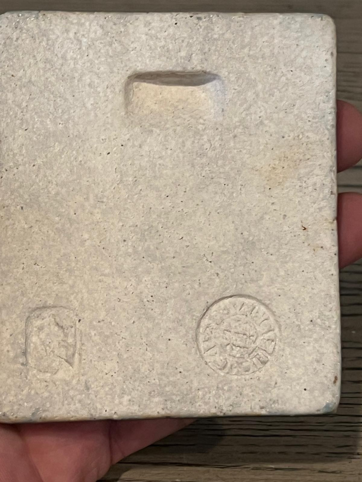 Pewabic Pottery 90th Anniversary Tile 1903-1993 Detroit, Michigan Blue 3″ x 3.5″