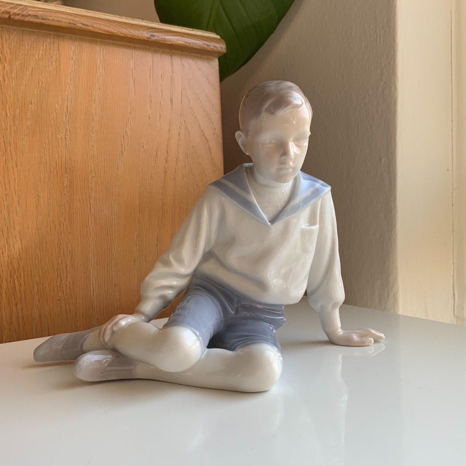 HTF B&G Bing & Grondahl Boy Sitting Figurine 1743 IPI 1stQ Excellent Early 1900s