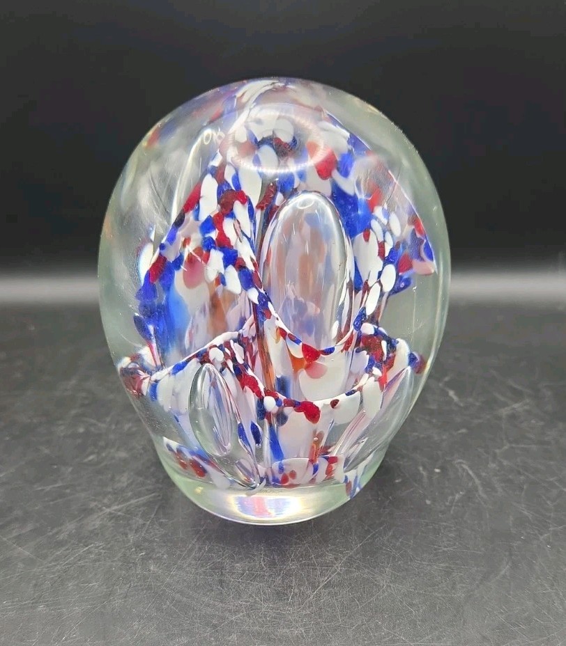 vintage Murano art glass paperweight 5″ 3lb 11oz