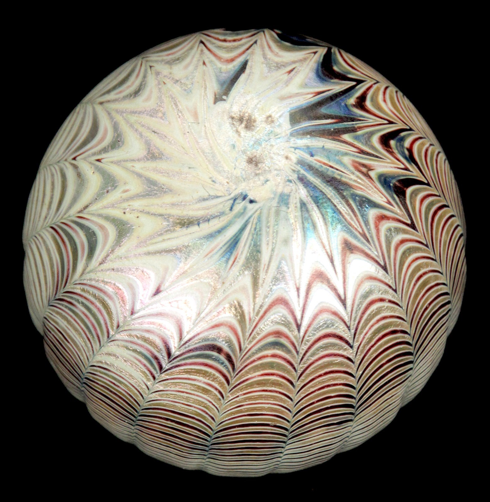 Vintage Art Glass Paperweight Brian Maytum Studio 1981 Iridescent Colorado Glass