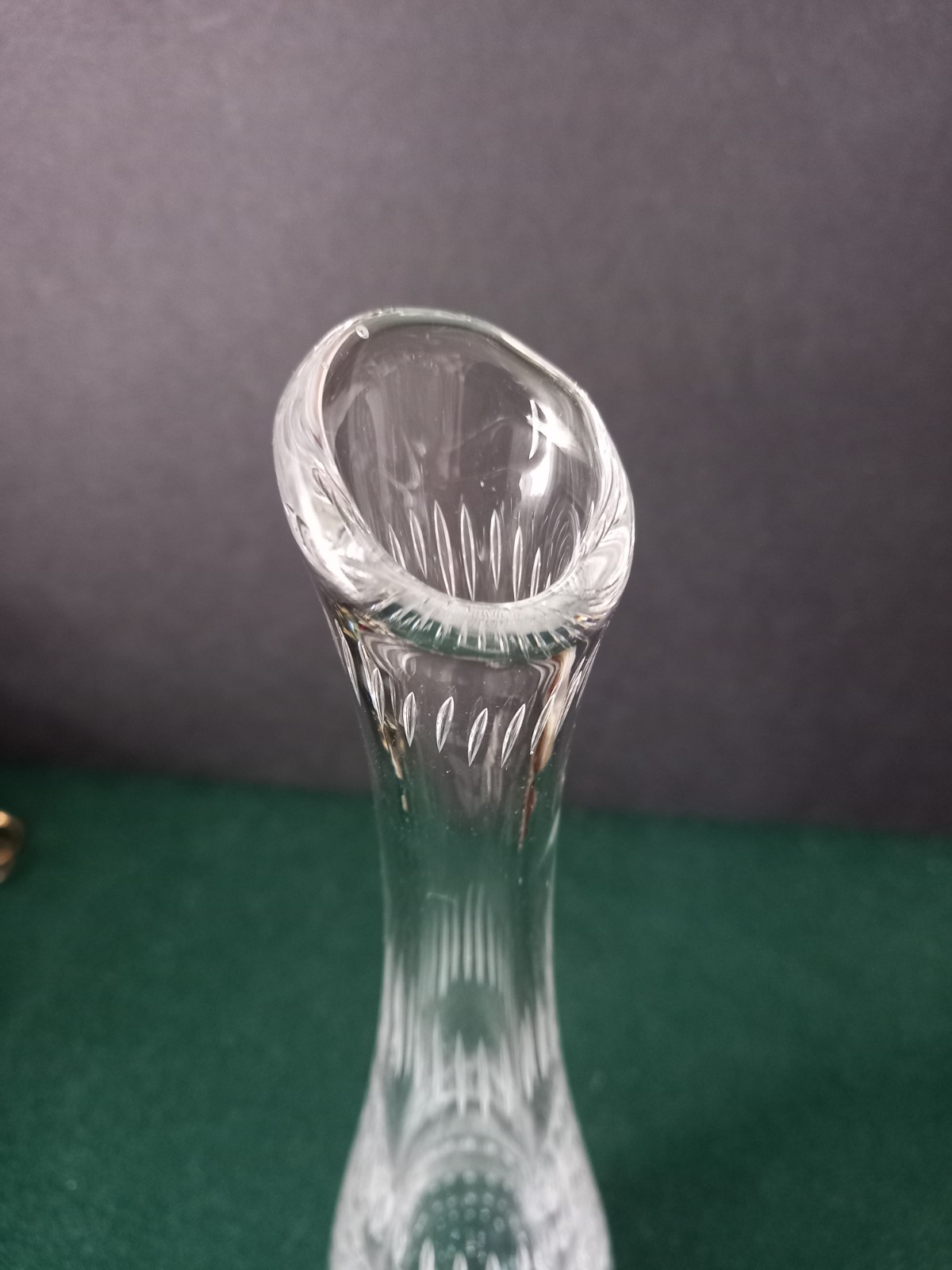 Vintage Vicke Lindstrand art glass vase Kosta Boda Controlled Bubbles 1950s