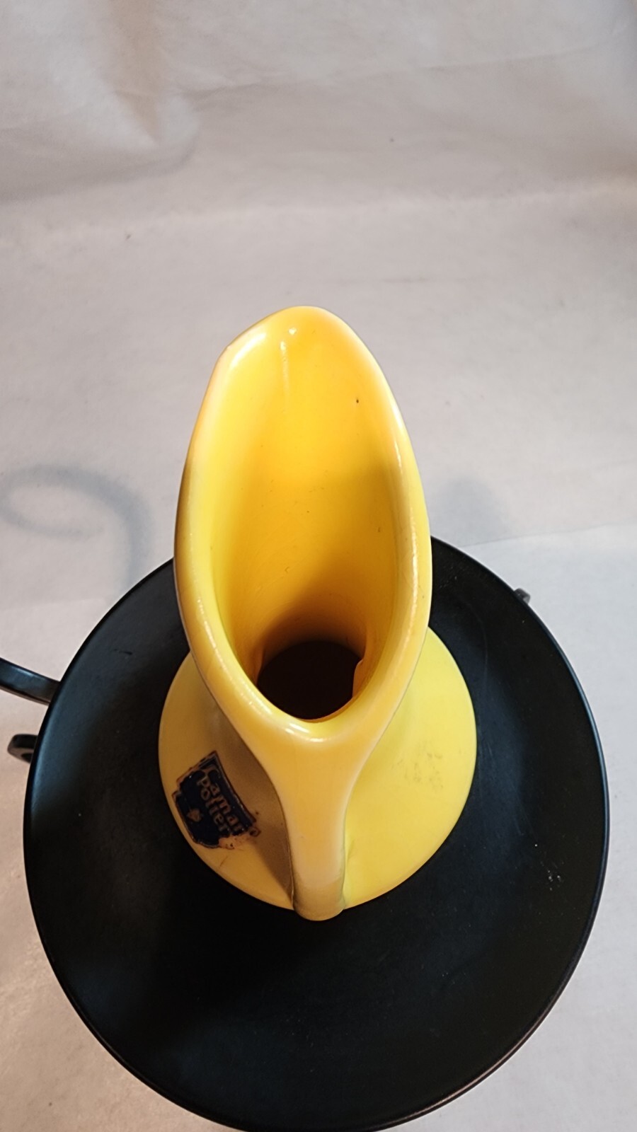 Vintage Camark Pottery Yellow Vase, water pitcher