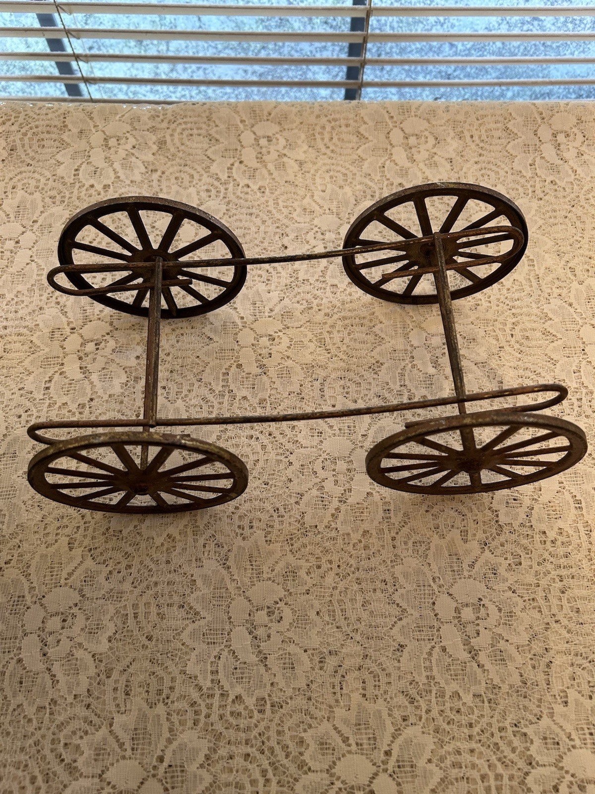 Vtg MCM Art Deco 1950’s Stagecoach Carriage Lamp Wagon Style Green Gold Rare