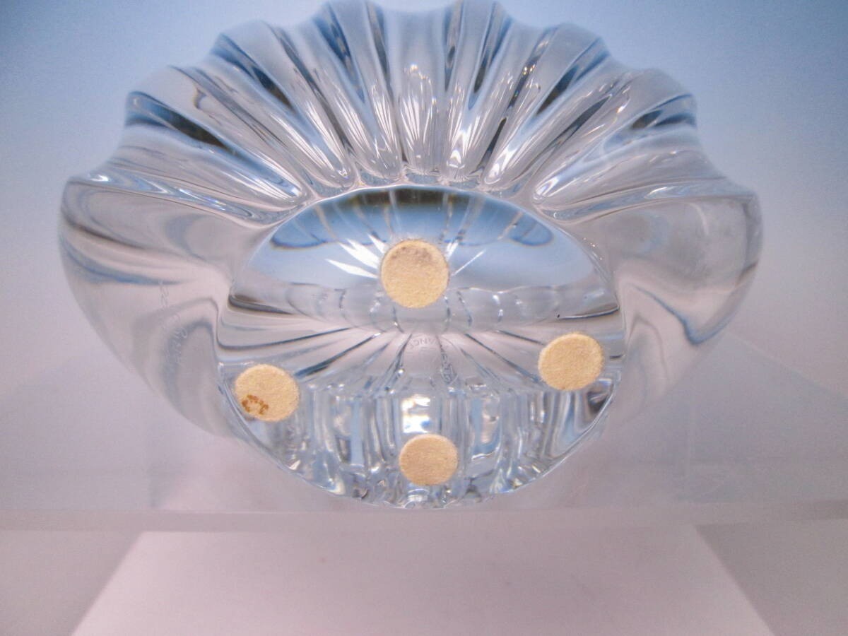 BACCARAT Shell Shape Vase 20.5cm Rigot Crystal No Case