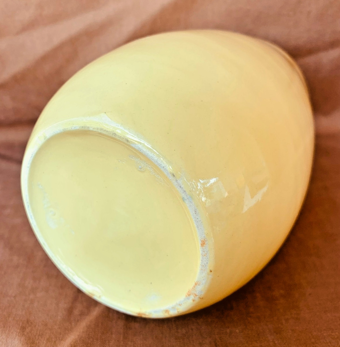 Vintage Bauer Fred Johnson Vase 6″ Sun Yellow Hi Fire Hand Thrown Ex Cond