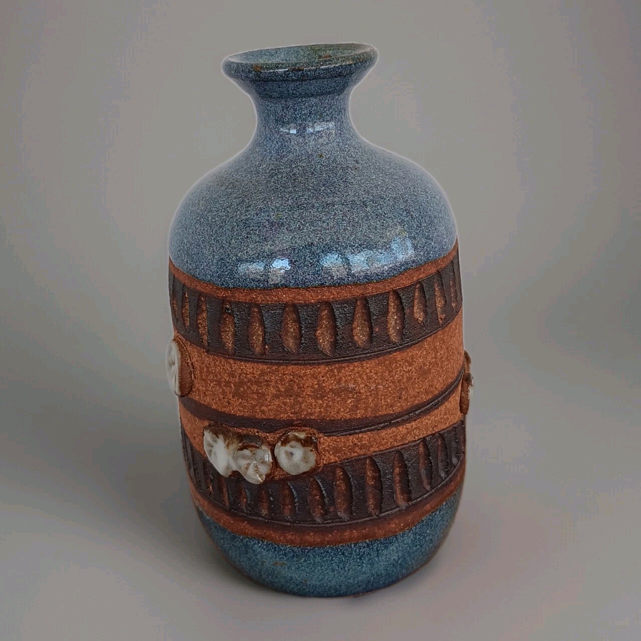 Ed Schrock Vintage Studio Art Pottery Vase 5.5 in Cripple Creek Signed