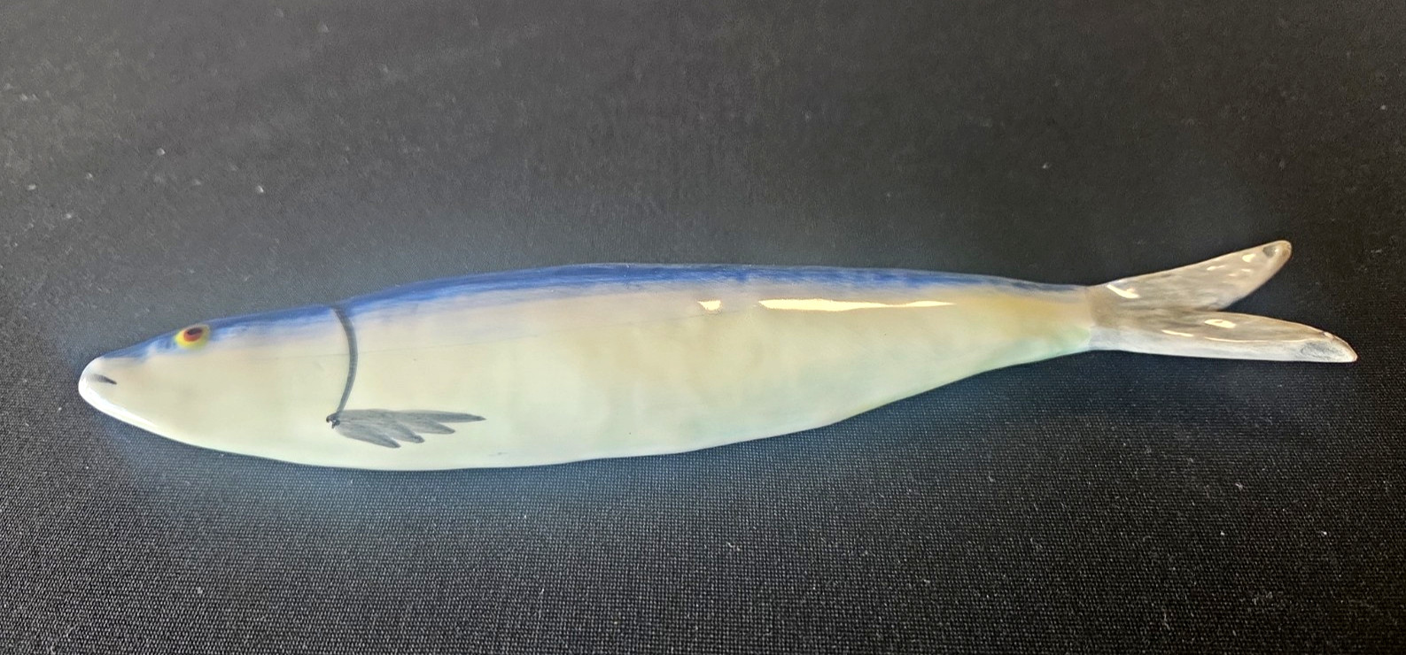 Vintage Ceramic Sardine Fish Jay Willfred For Andrea By Sadek 8″ Knife Rest EUC