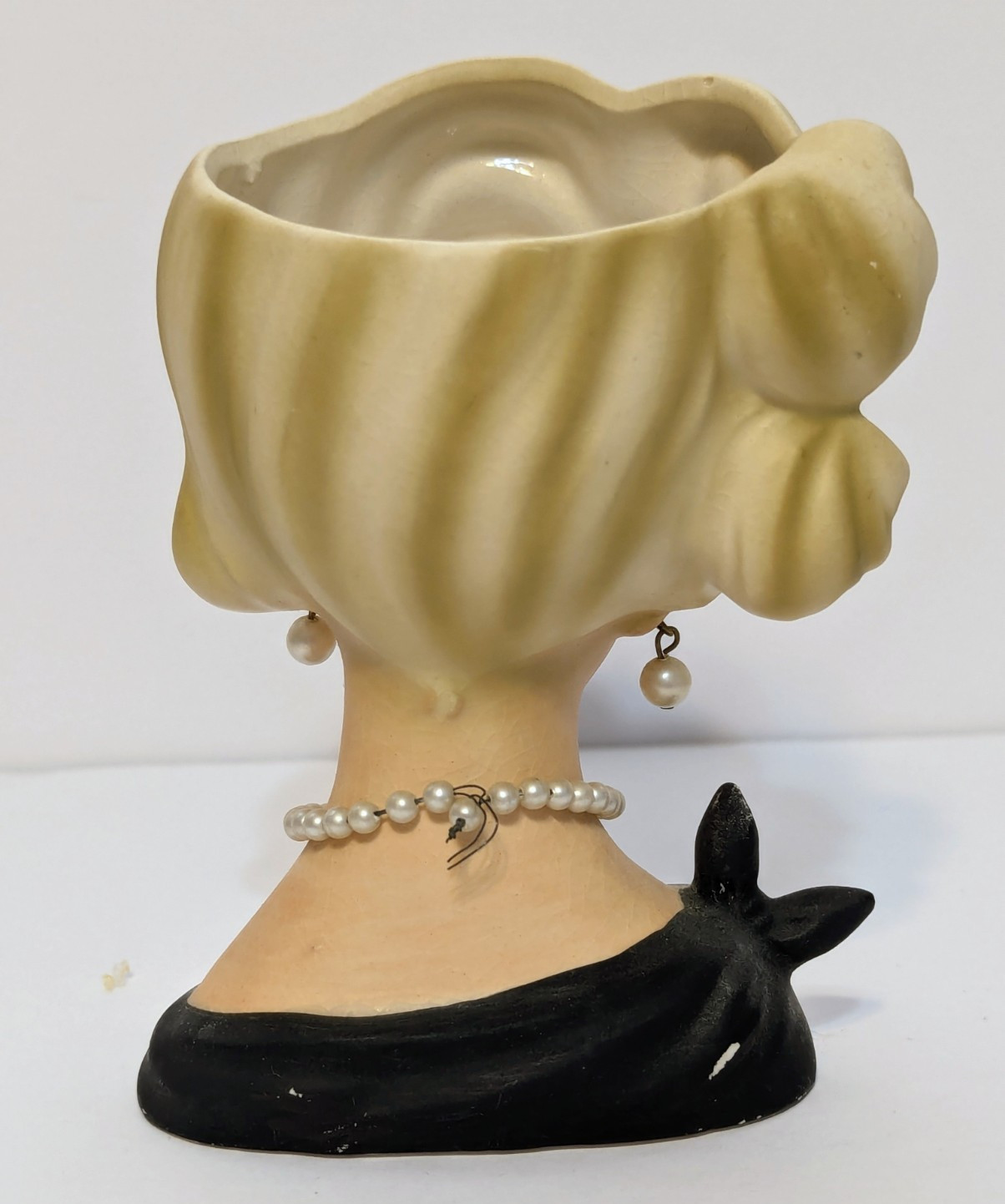 Vtg Lady Head Vase Napco C7313 Kim Novak Hollywood Star Blonde 1960s Label
