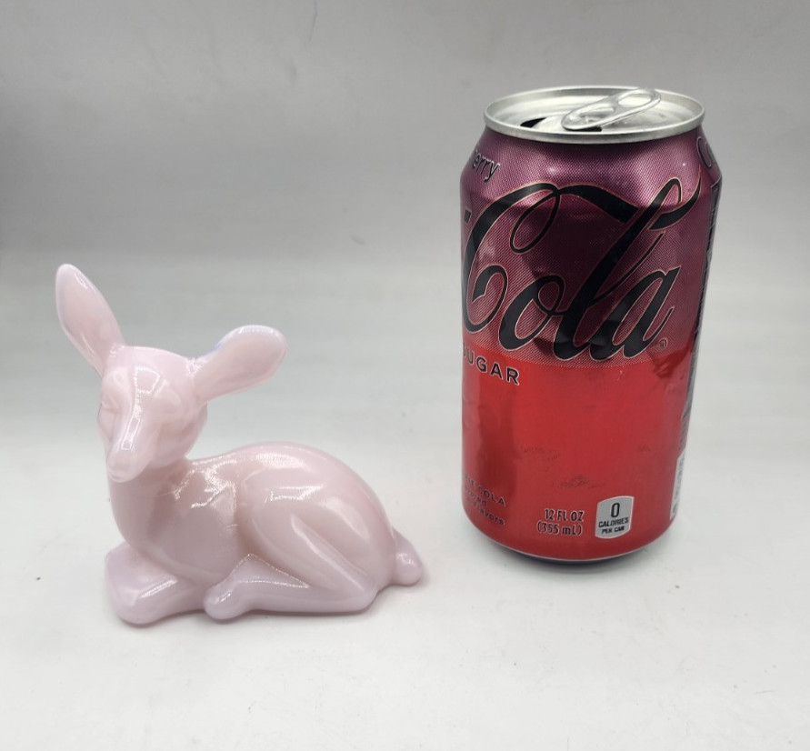 FAWN Crown Tuscan Pink Mosser Glass Deer CHRISTMAS HOLIDAY Ohio