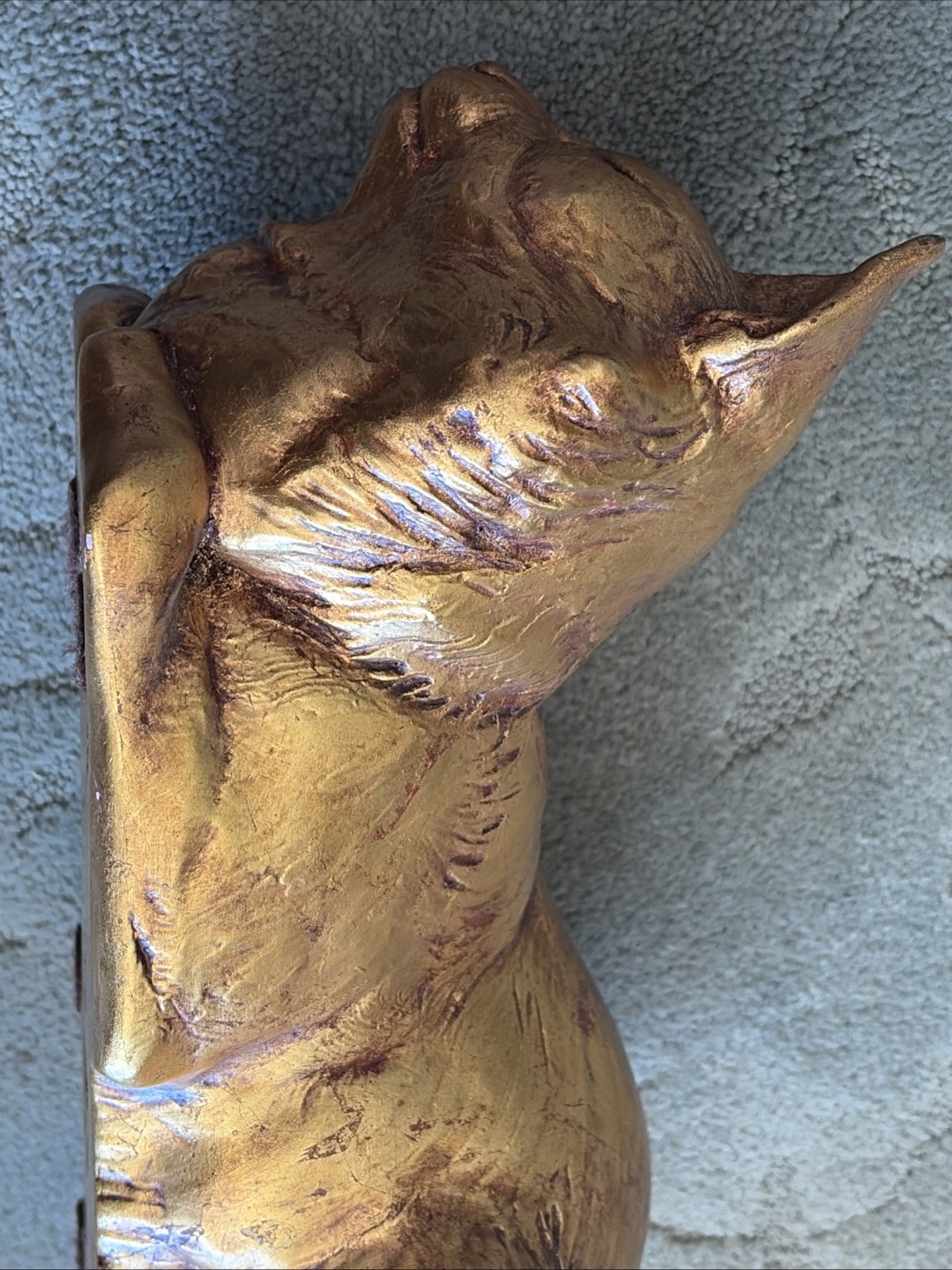 Large Vintage FREEMAN & McFARLIN Matte Finish Gold Cat 17” Scarce (309ME)