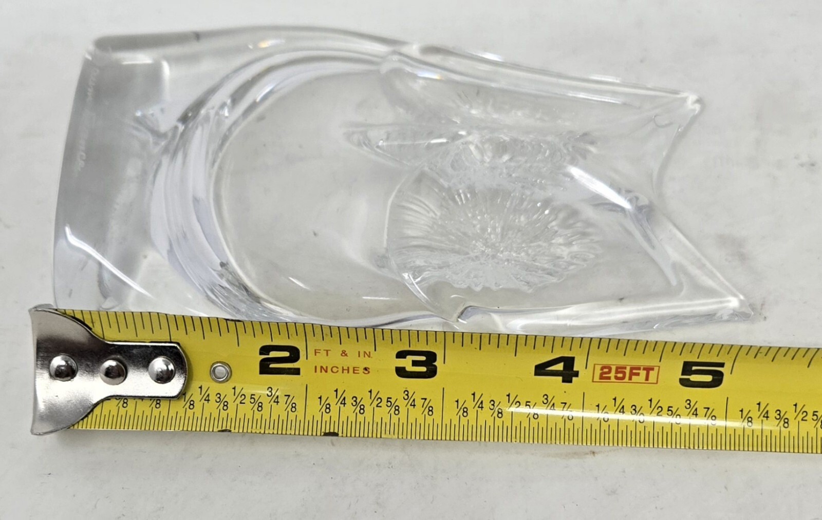 Magneficinet Large Crystal Glass Statue Of Owl Signed Duam France