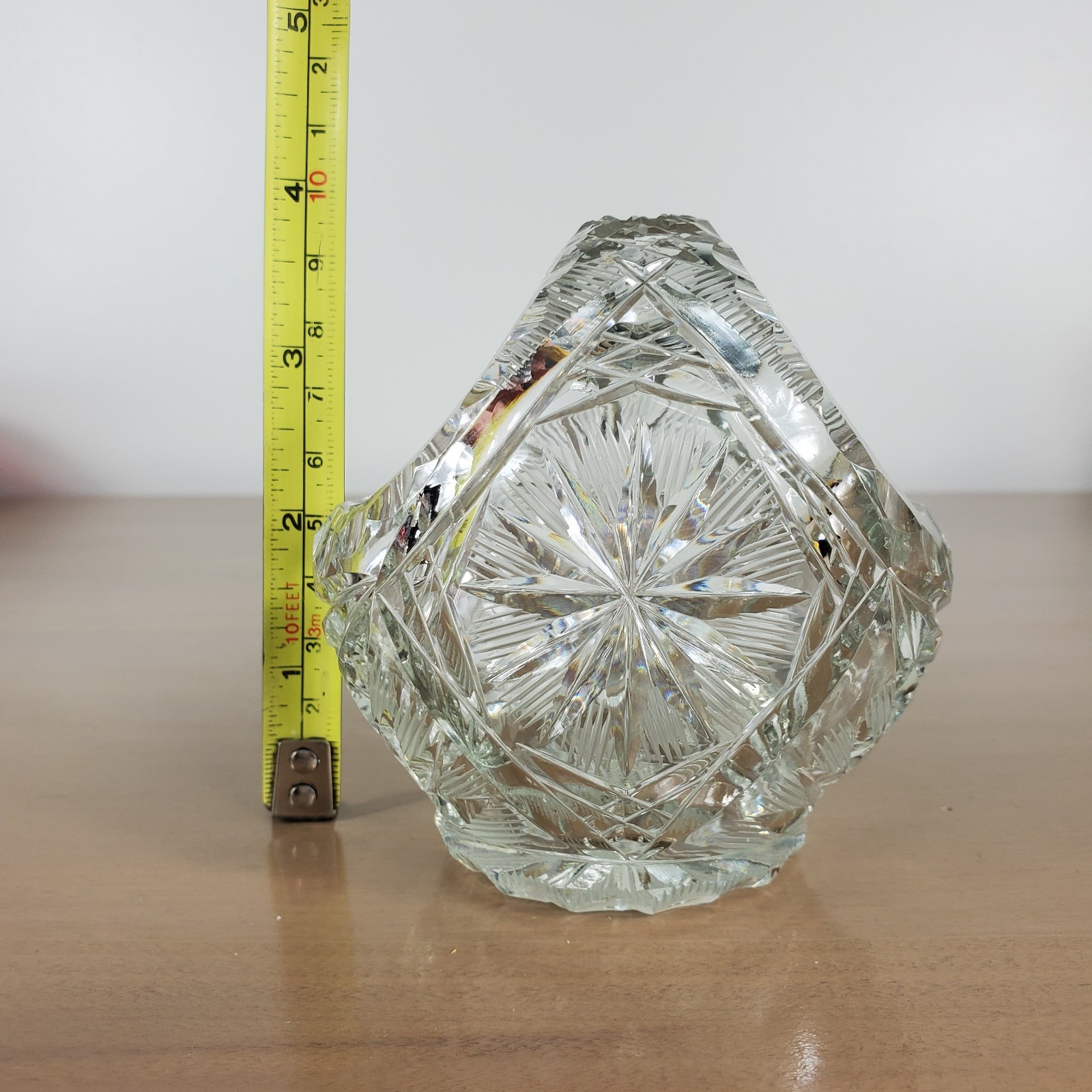Crystal Basket Cut Glass Leaded Pretty Beautiful Fabulous