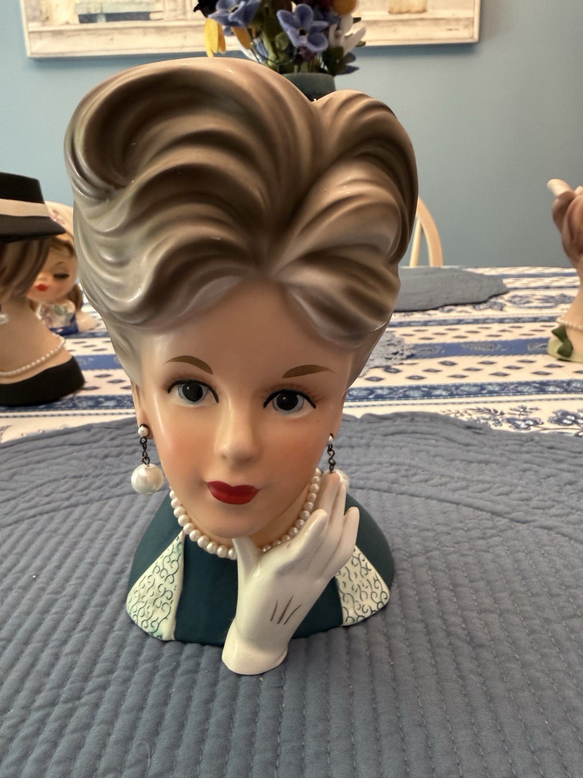 Relpo Lady Head Vase 7”