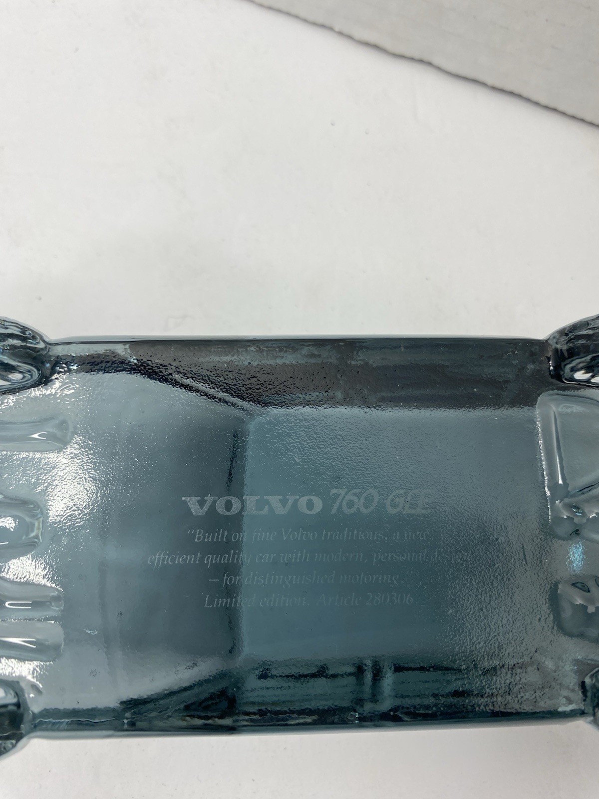 VTG Reijmyre Sweden Volvo 760 GLE Glass Crystal Car Paperweight 1980s vintage