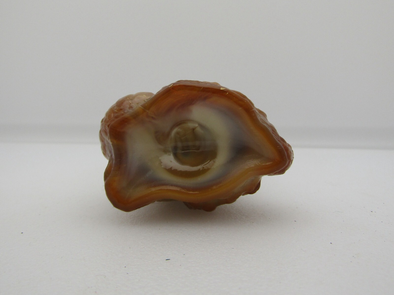 Boyd Crystal Art Glass Brown Slag Skippy the Dog Vintage 3 1/4″ Figurine
