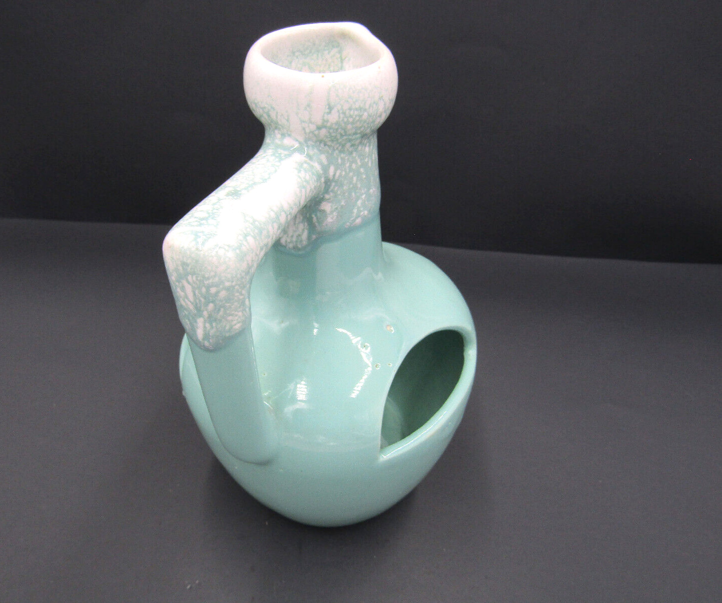 Pottery Vase Pitcher Planter Vase Mint Green USA 8.5″