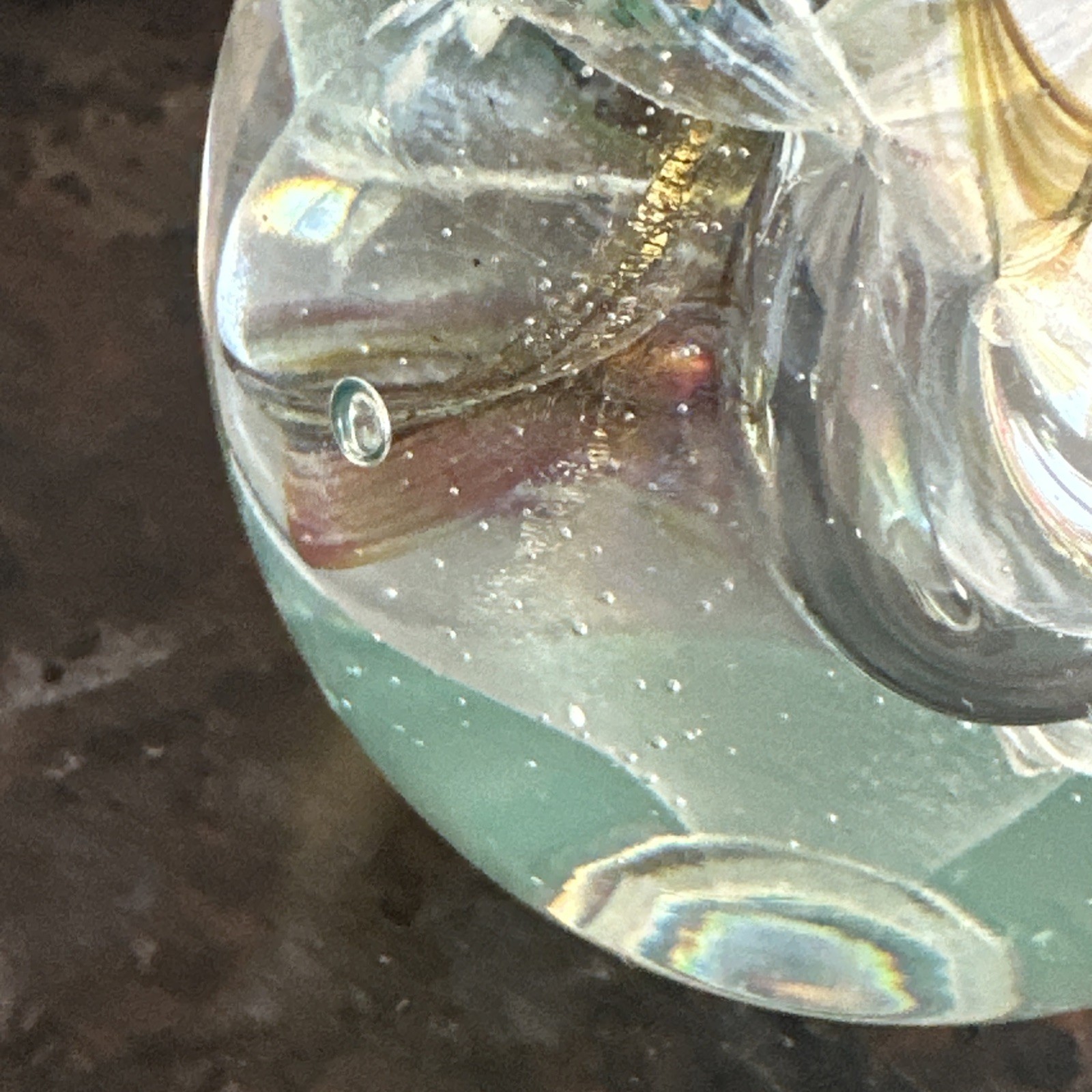 Robert Held Art Glass Swirls Galaxy 2.25” Paperweight Signed