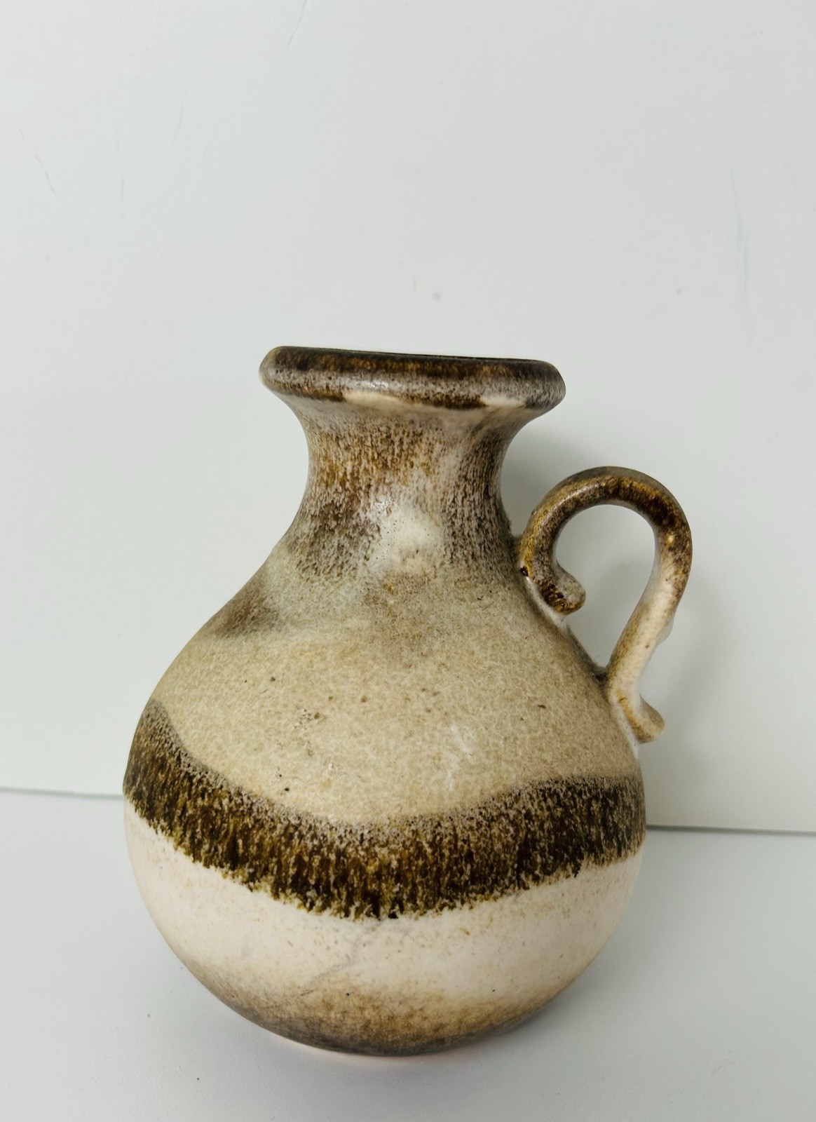 Vtg Scheurich Keramik West Germany Art Pottery Jug Vase 6.25 ” tall 495-16