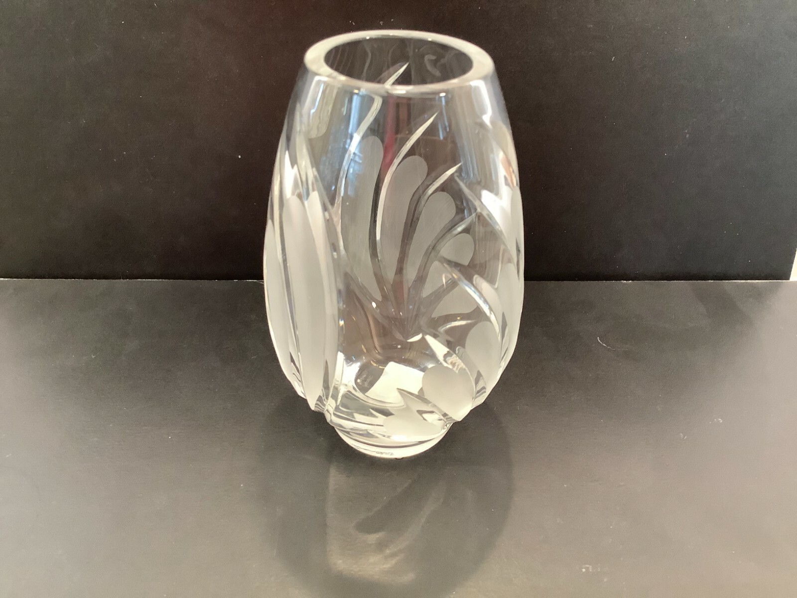 Waterford Crystal Marquis Coventry Posy Vase Frosted Clear Made in Poland 4 1/2″