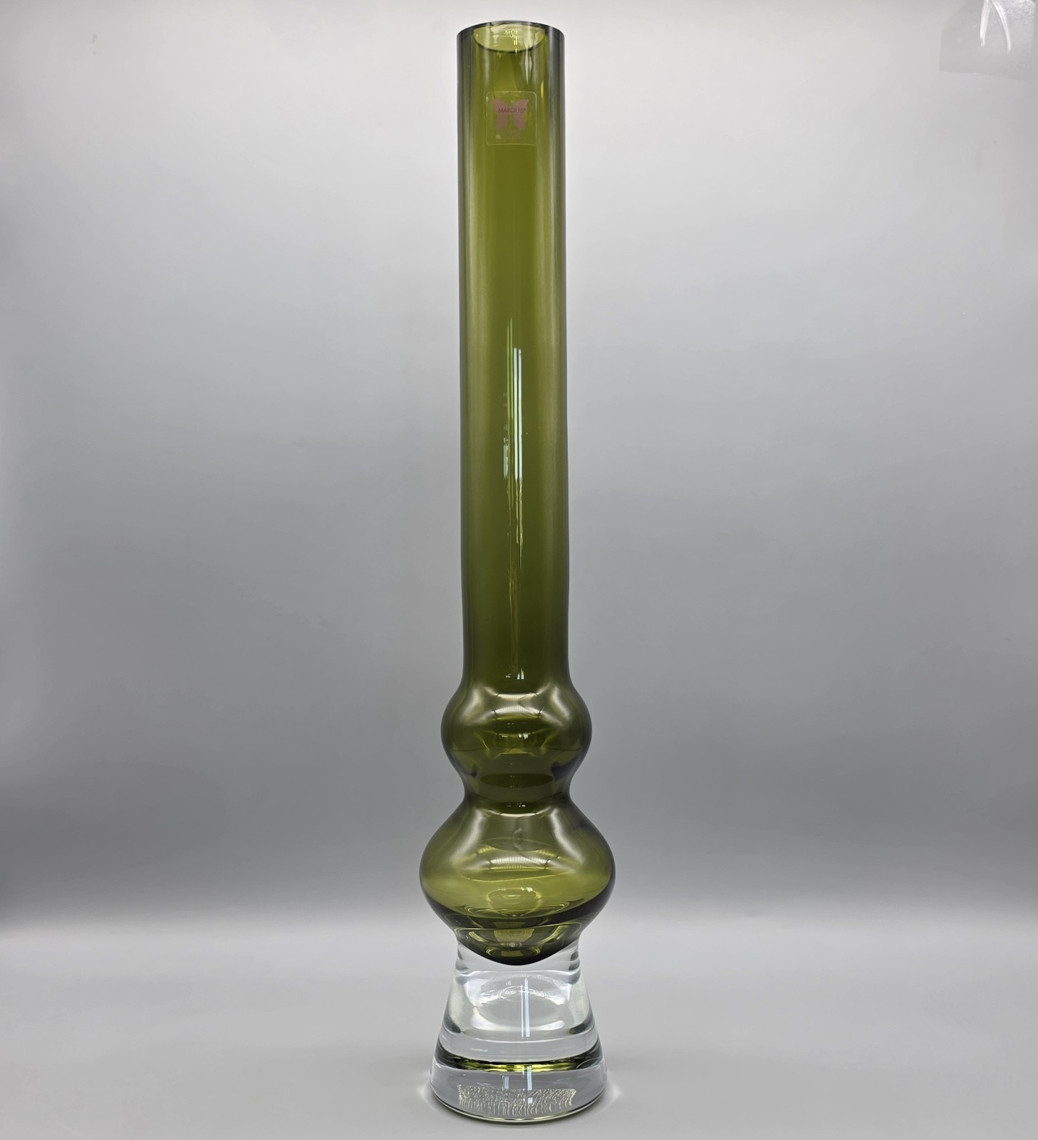 MARQUIS BY WATERFORD GREEN CRYSTAL 17″ BUD VASE
