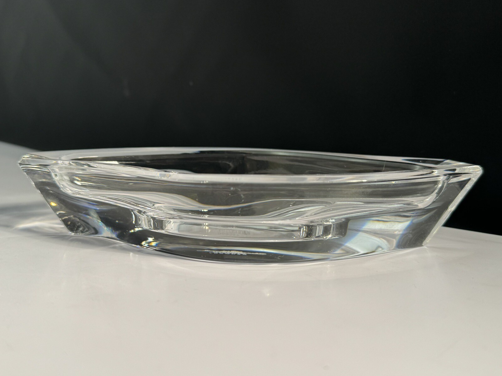 Classic Rosenthal Horizon Eye Shaped Lead Crystal Glass Candle Holder Catchall