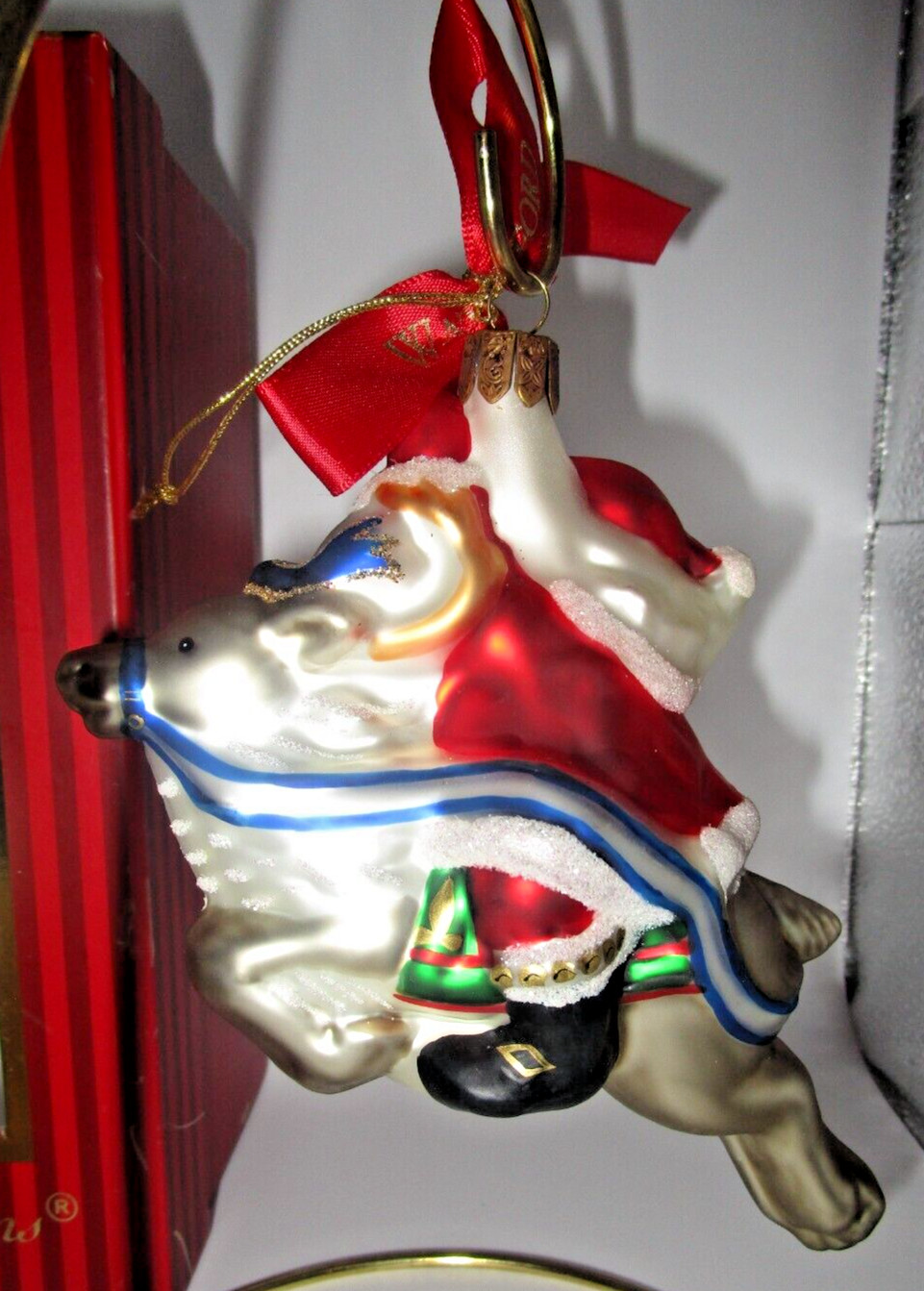 Waterford Heirloom Santa’s Reindeer Journey 3rd Ed Christmas Ornament 134389 Box
