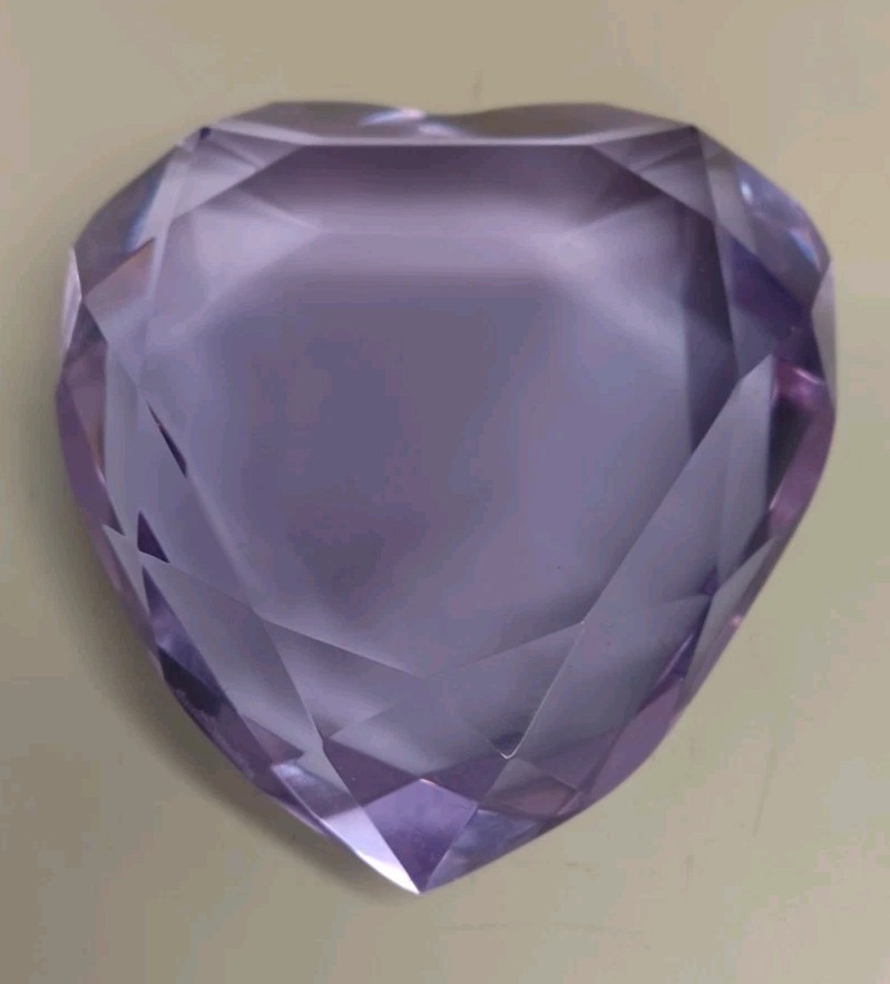 Rosenthal Lavender Heart Shaped 3” Paperweight