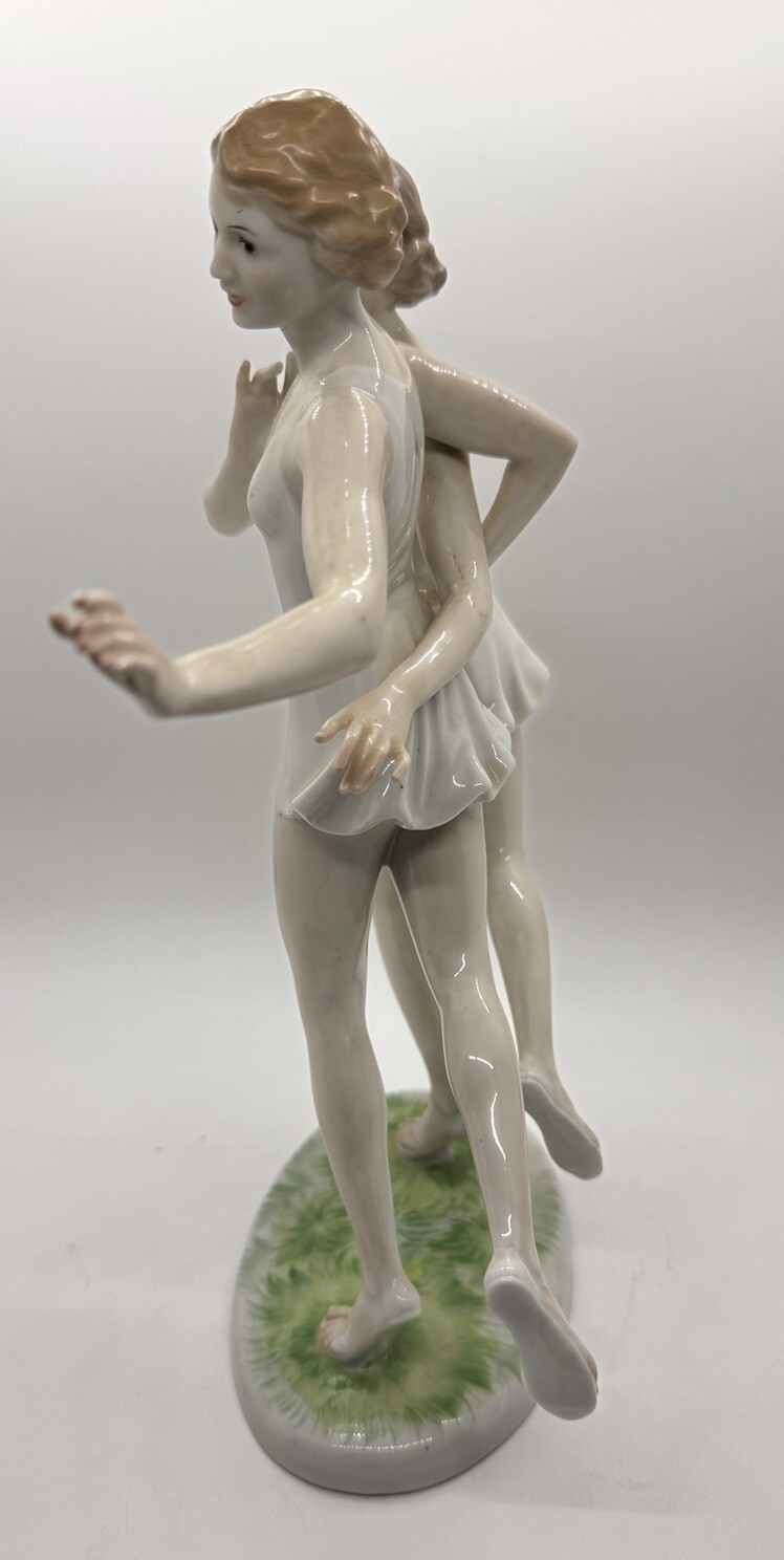 Rosenthal Porcelain Two Dancing Girls – 1937 – Hugo Meisel – Mint