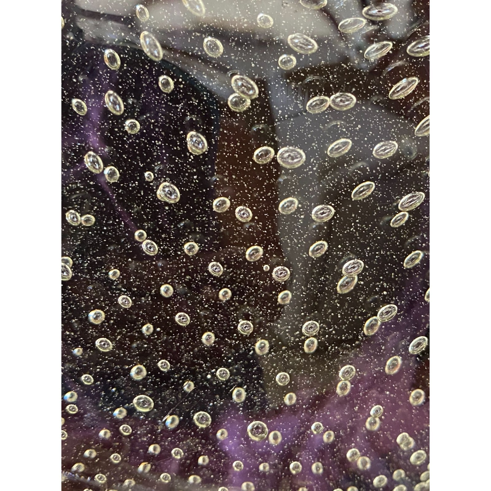 Beautiful Controlled Bubble Large Angelfish Clear Hand Blown Glass Sz. 15″ 8lbs
