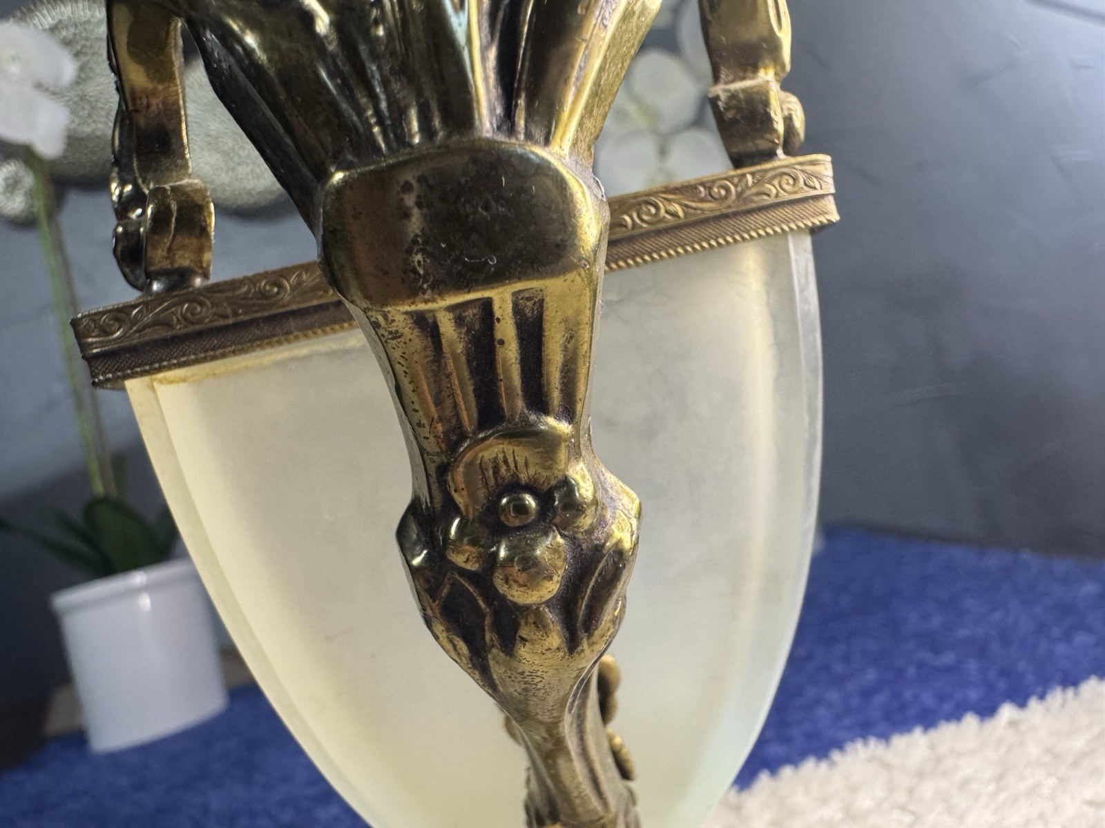 1930’s Verlys Frosted Crystal Footed Vase with Lovebirds France Signed