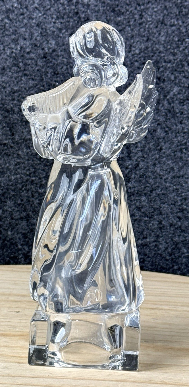 MIKASA Herald Collection Angel Playing Harp Full Lead Crystal Germany; BEAUTIFUL