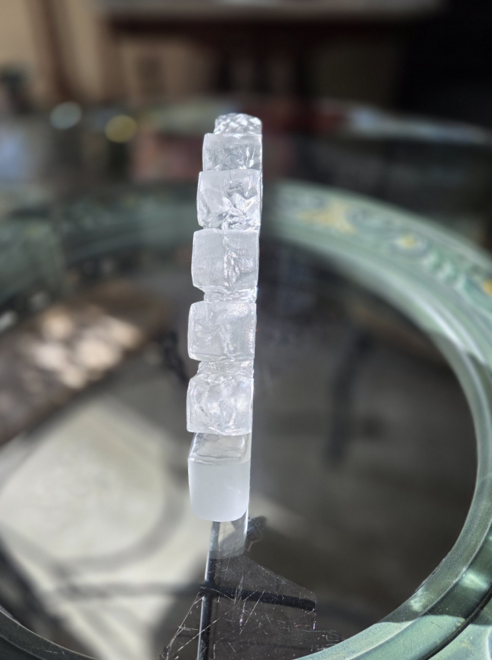 Xavier Meléndez Mexico Abstract Modern Crystal Glass Sculpture 14″ W