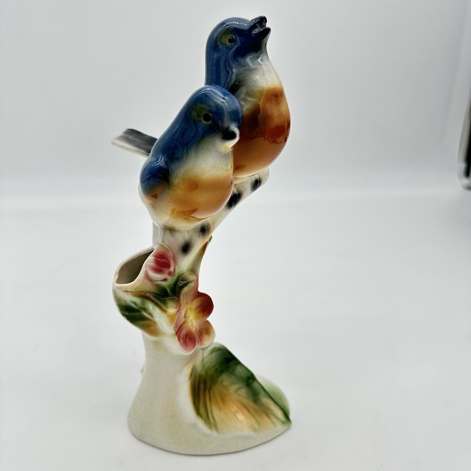 Vintage Bluebird Of Happiness Spill Vase By Clay Sketches.
