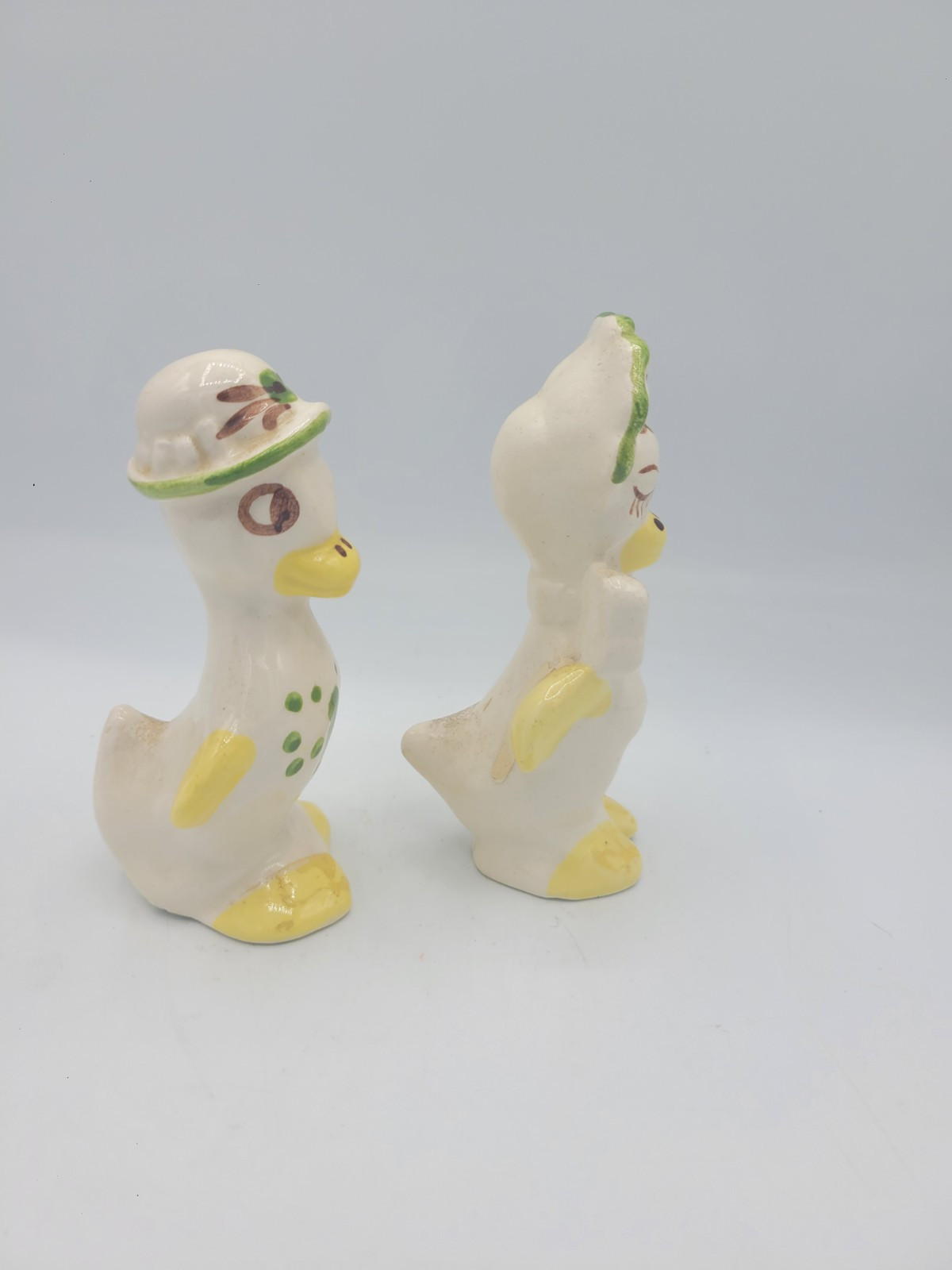Rio Hondo Pottery Set Duck Figurines Ma & Pa California Ceramics