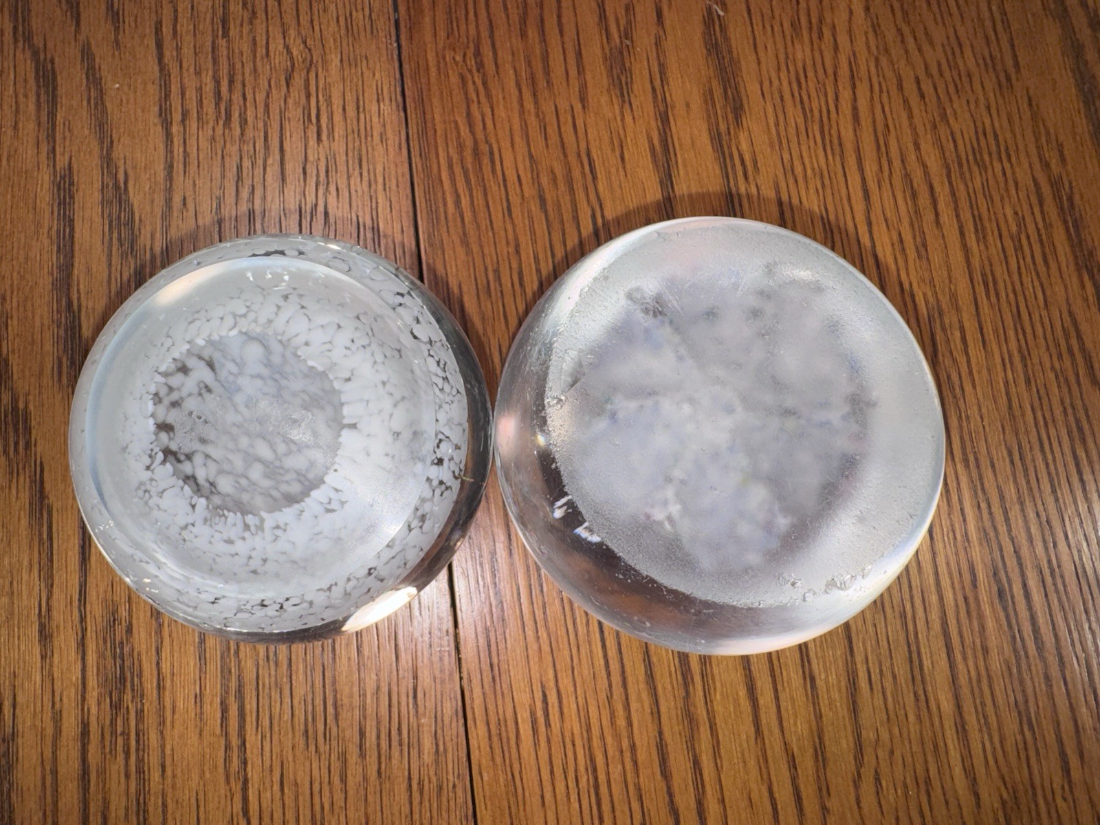 Patriotic USA Flag & Home Sweet Home Mother Signed Glass Paperweights~READ!