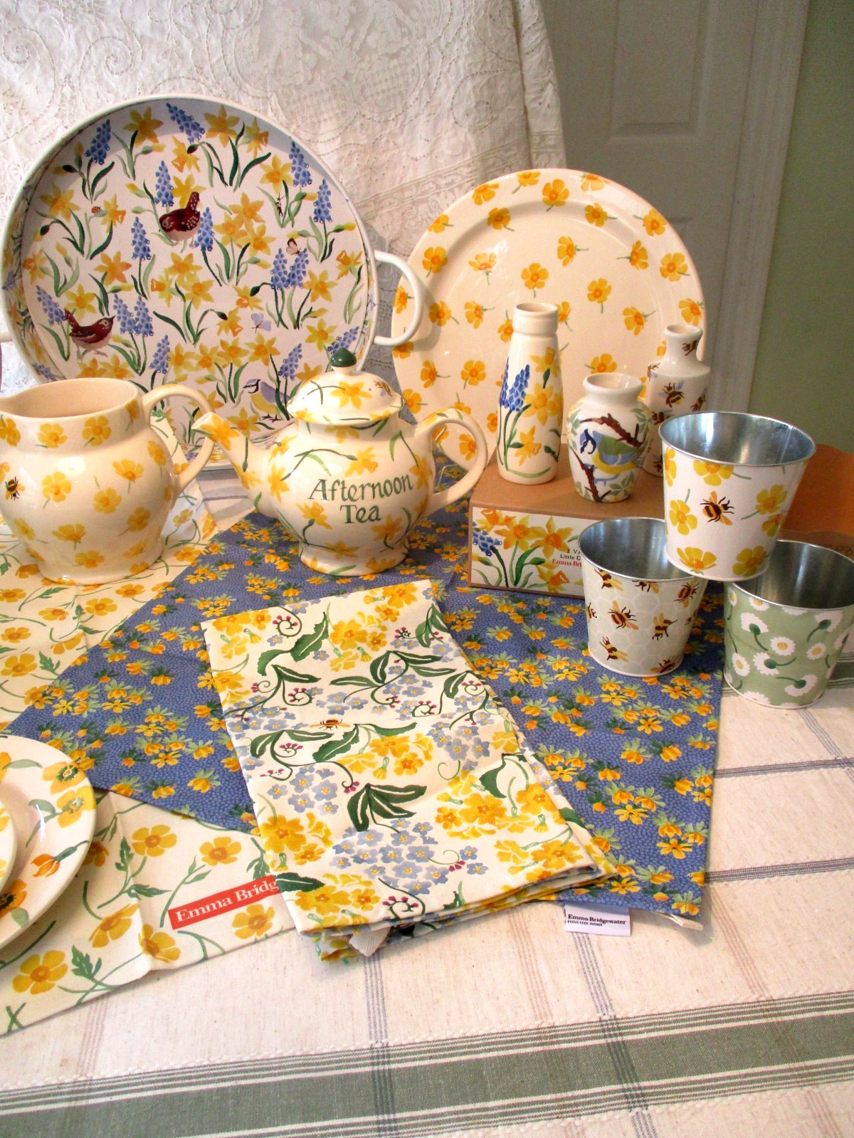 Emma Bridgewater Vase Set 3 – Dandelion, Buttercup & Forget Me Not Boxed Mint