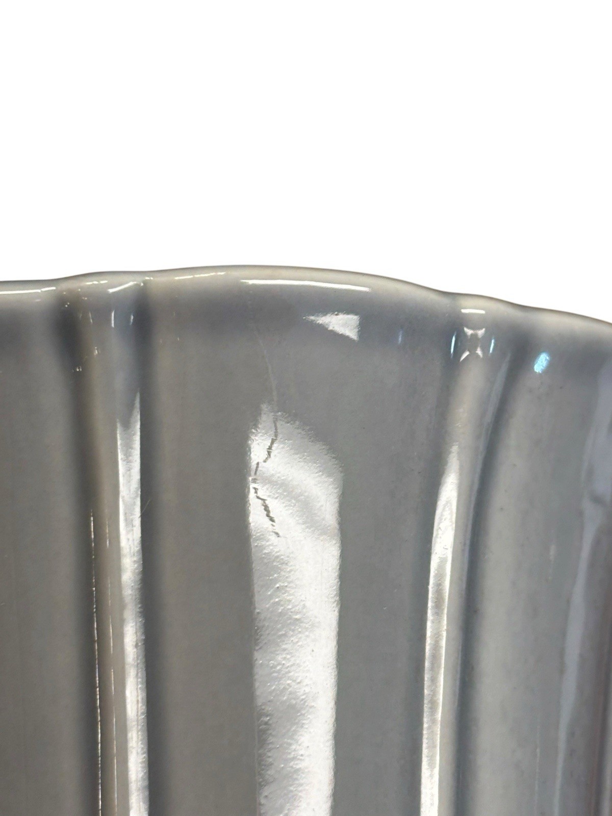Fiesta Small Vase 8” Pearl Gray With Original Box Fiestaware