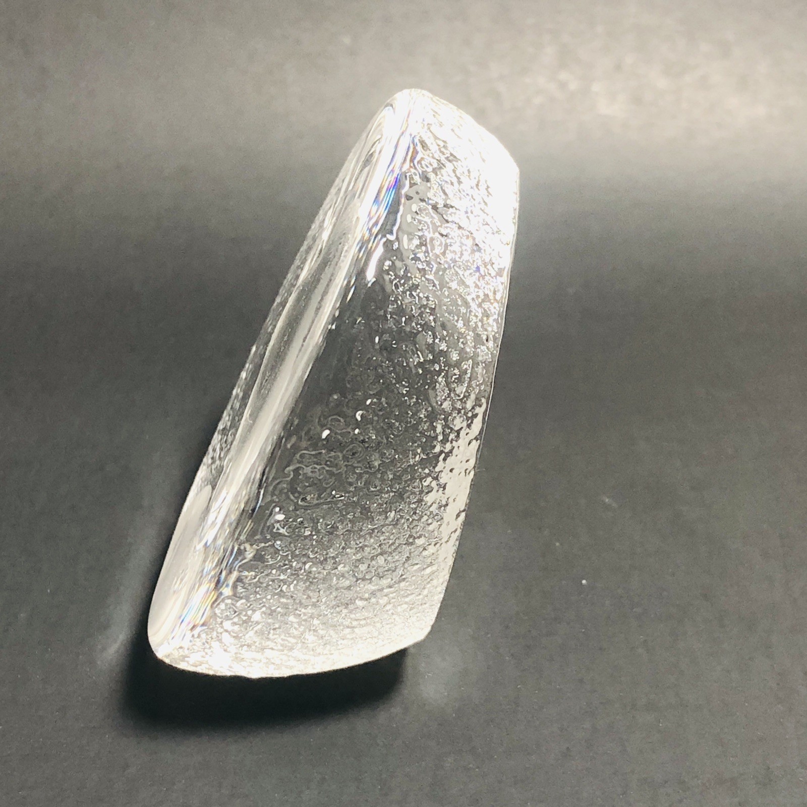 Lead Crystal Paperweight “Chickadee” Mats Jonasson Sweden Hand-Engraved 3″