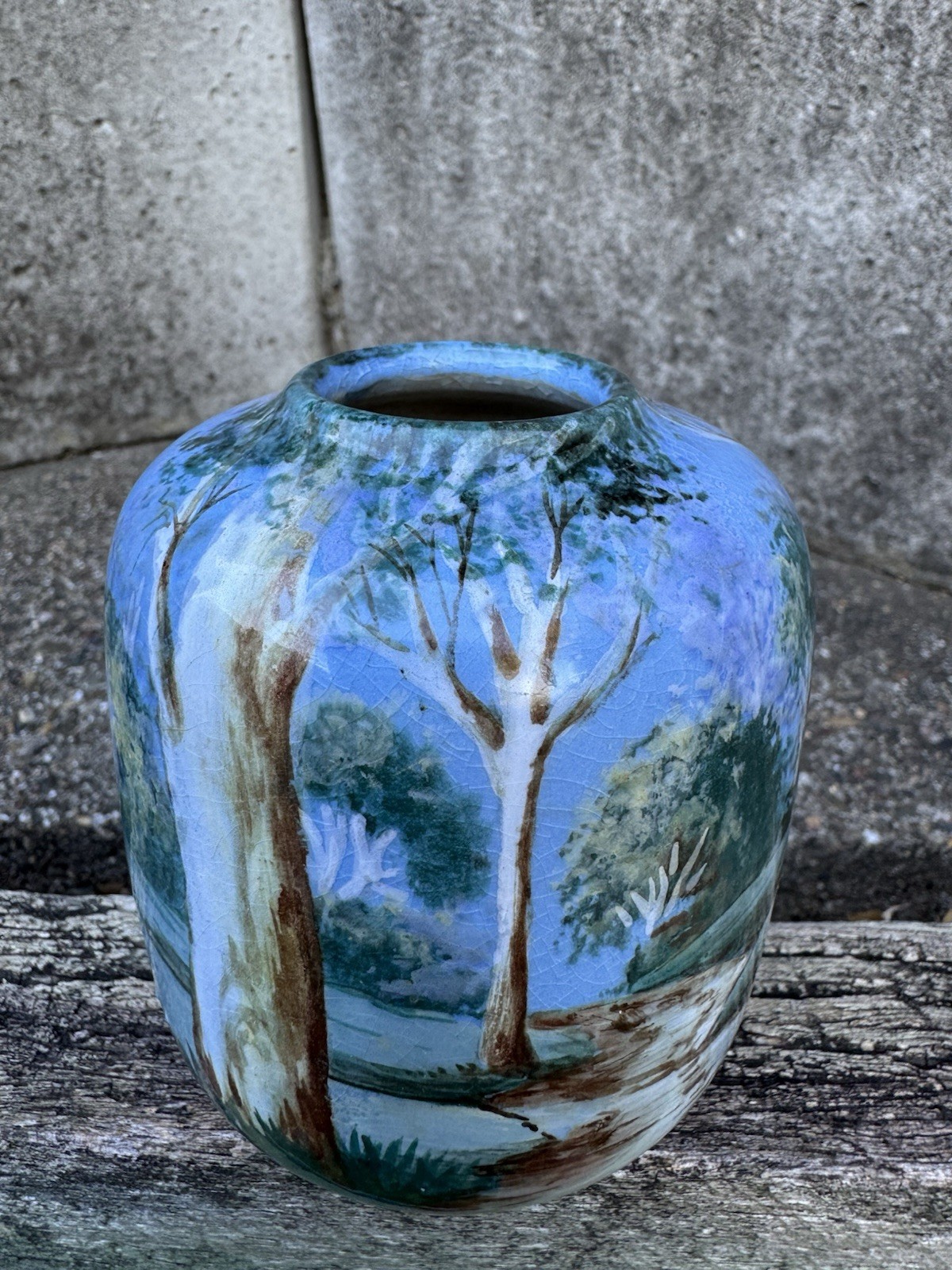 Hand Painted Daisy Merton Newtone Australian Pottery Vase – Signed A1 Condition
